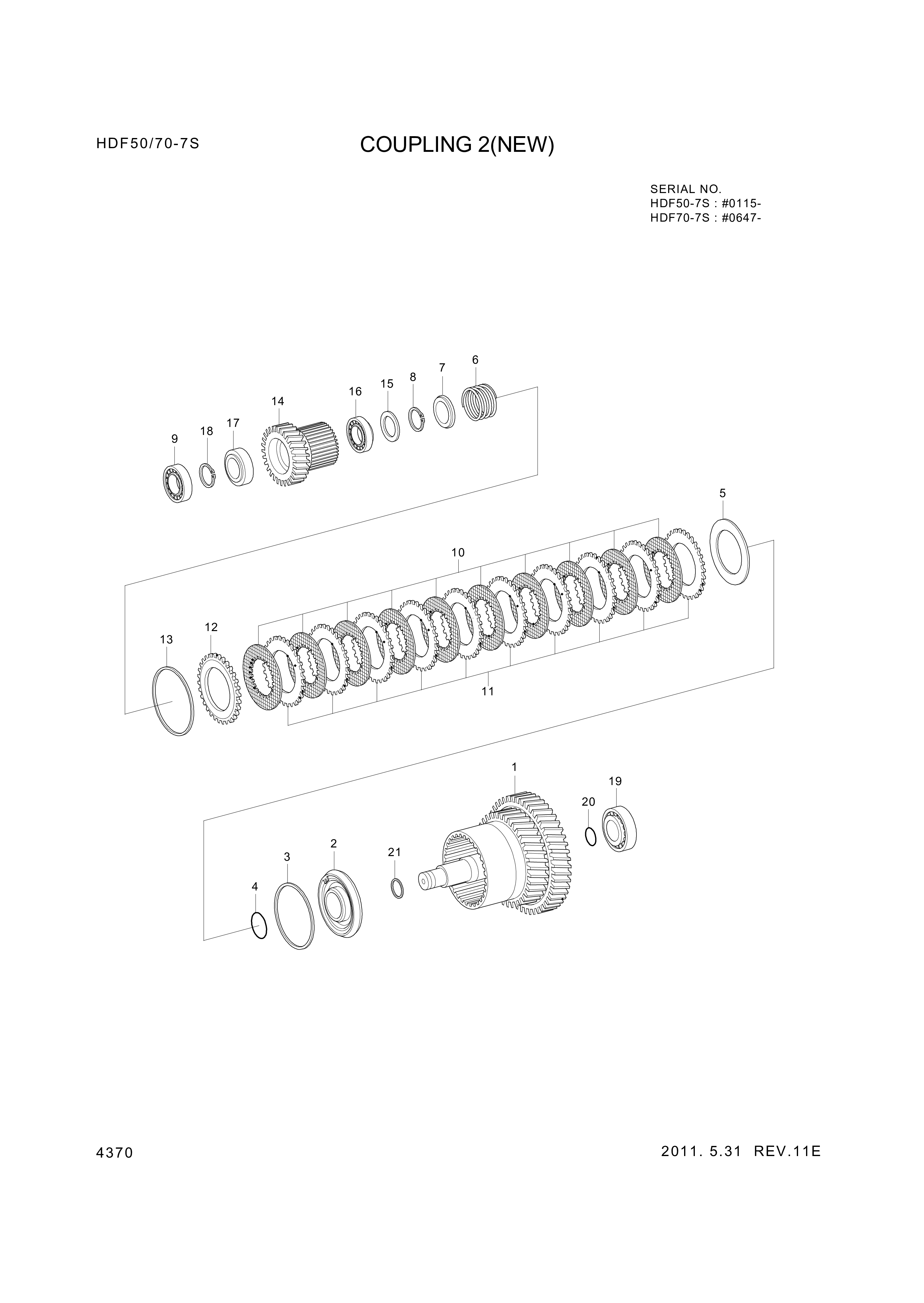 drawing for Hyundai Construction Equipment ZGAQ-03082 - COUPLING