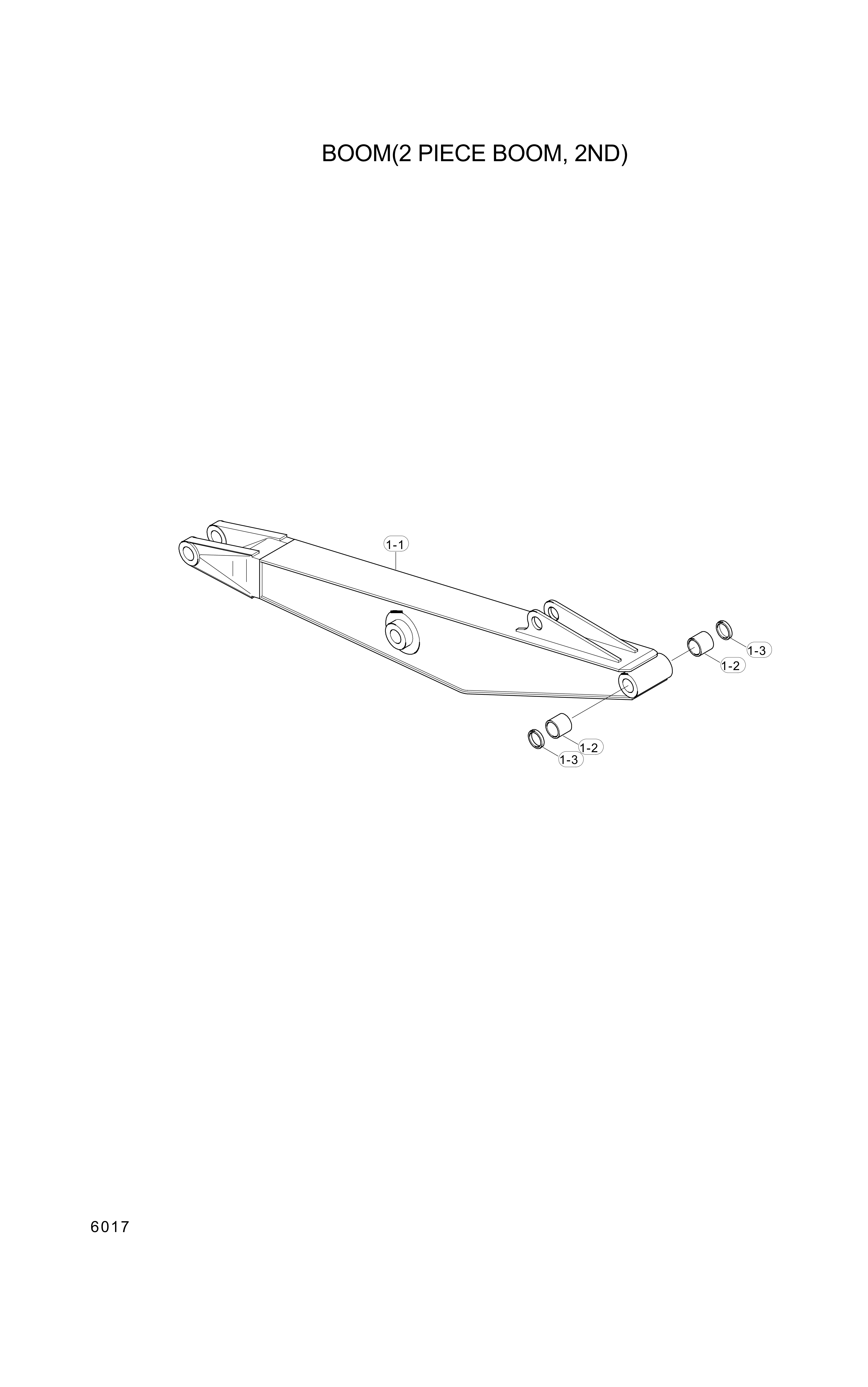 drawing for Hyundai Construction Equipment 61EK-13502 - BOOM ASSY-2PCS 2ND