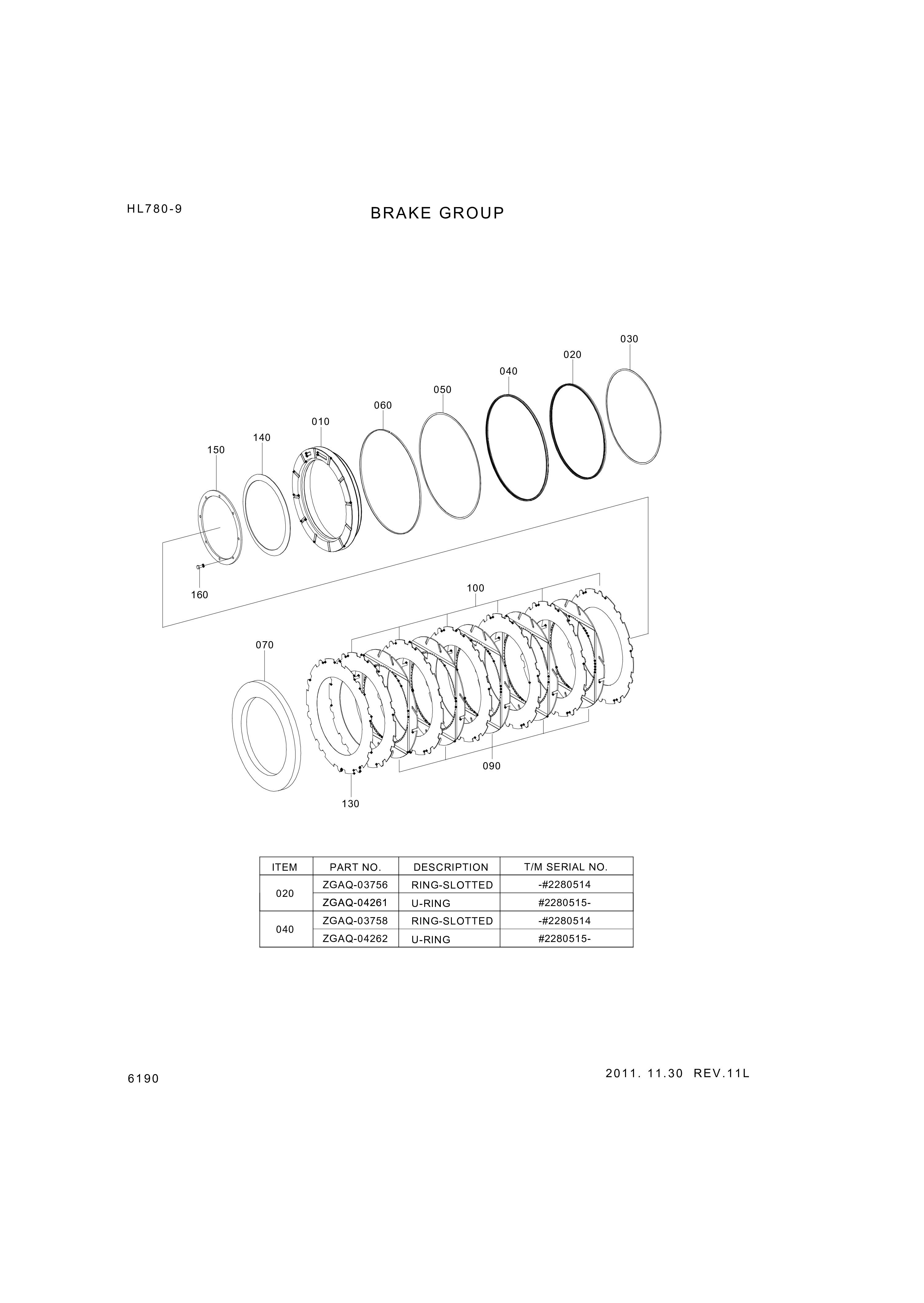 drawing for Hyundai Construction Equipment ZGAQ-03757 - RING-BACKUP