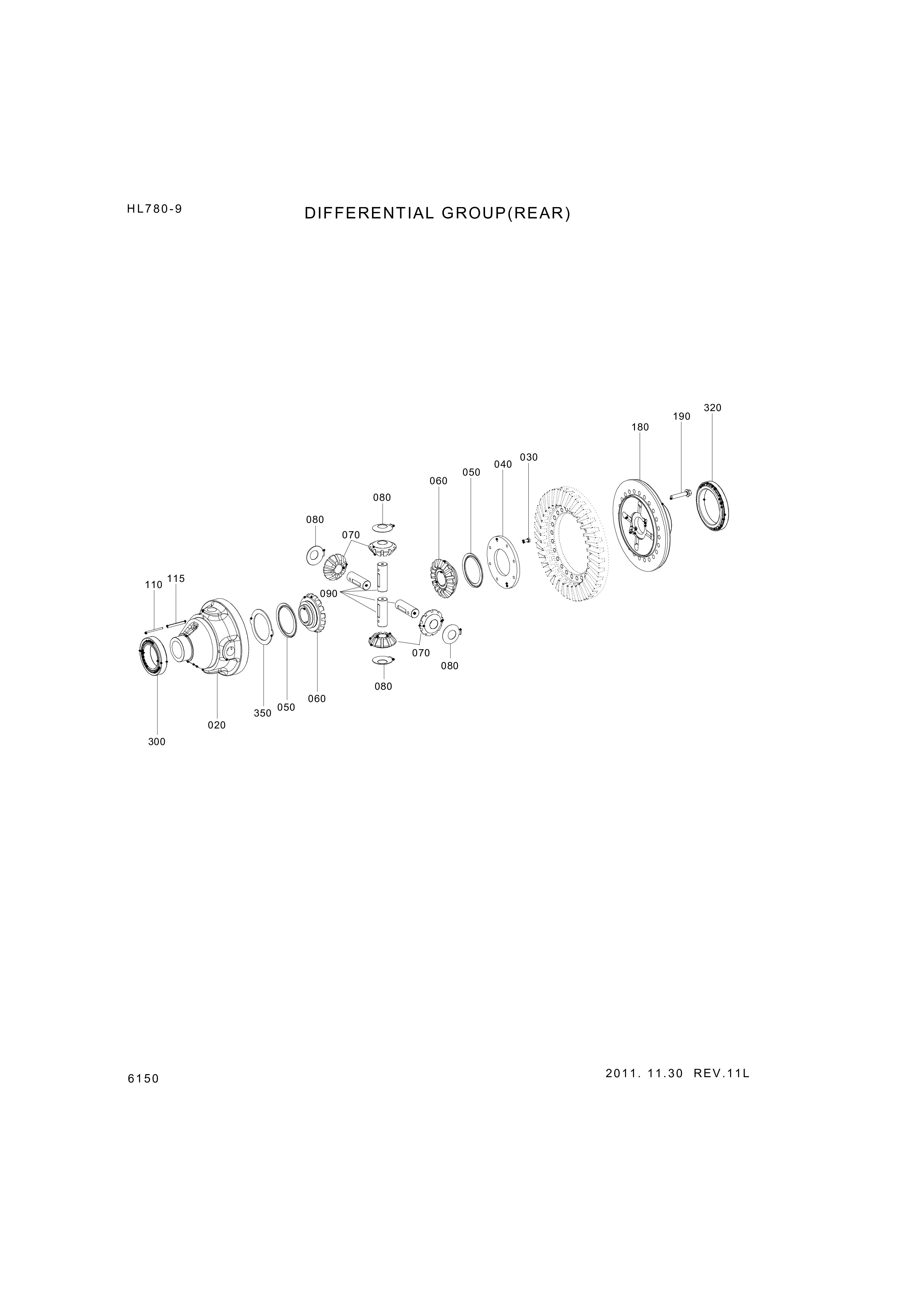 drawing for Hyundai Construction Equipment ZGAQ-03706 - SHAFT-DIFF