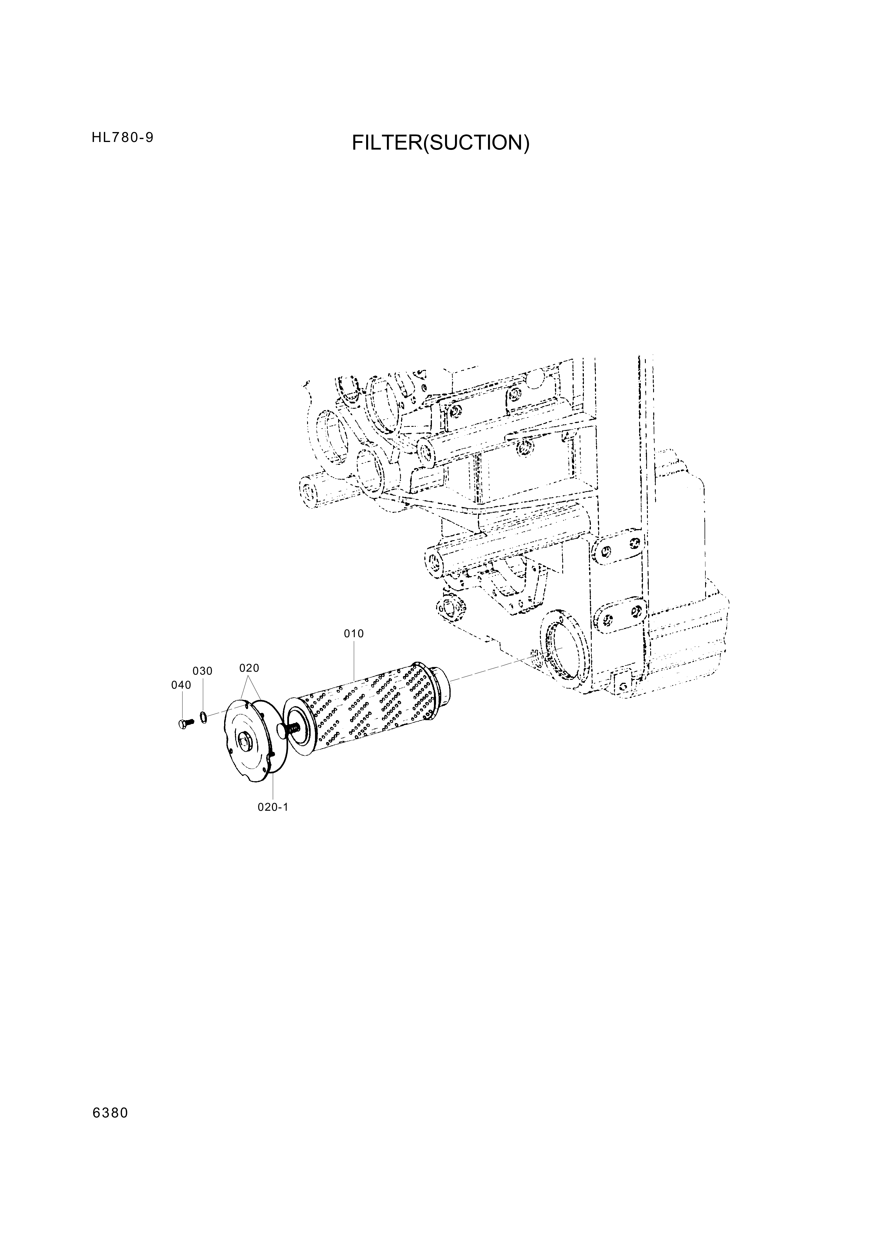 drawing for Hyundai Construction Equipment ZGAQ-00646 - FILTER-TRANSMISSION