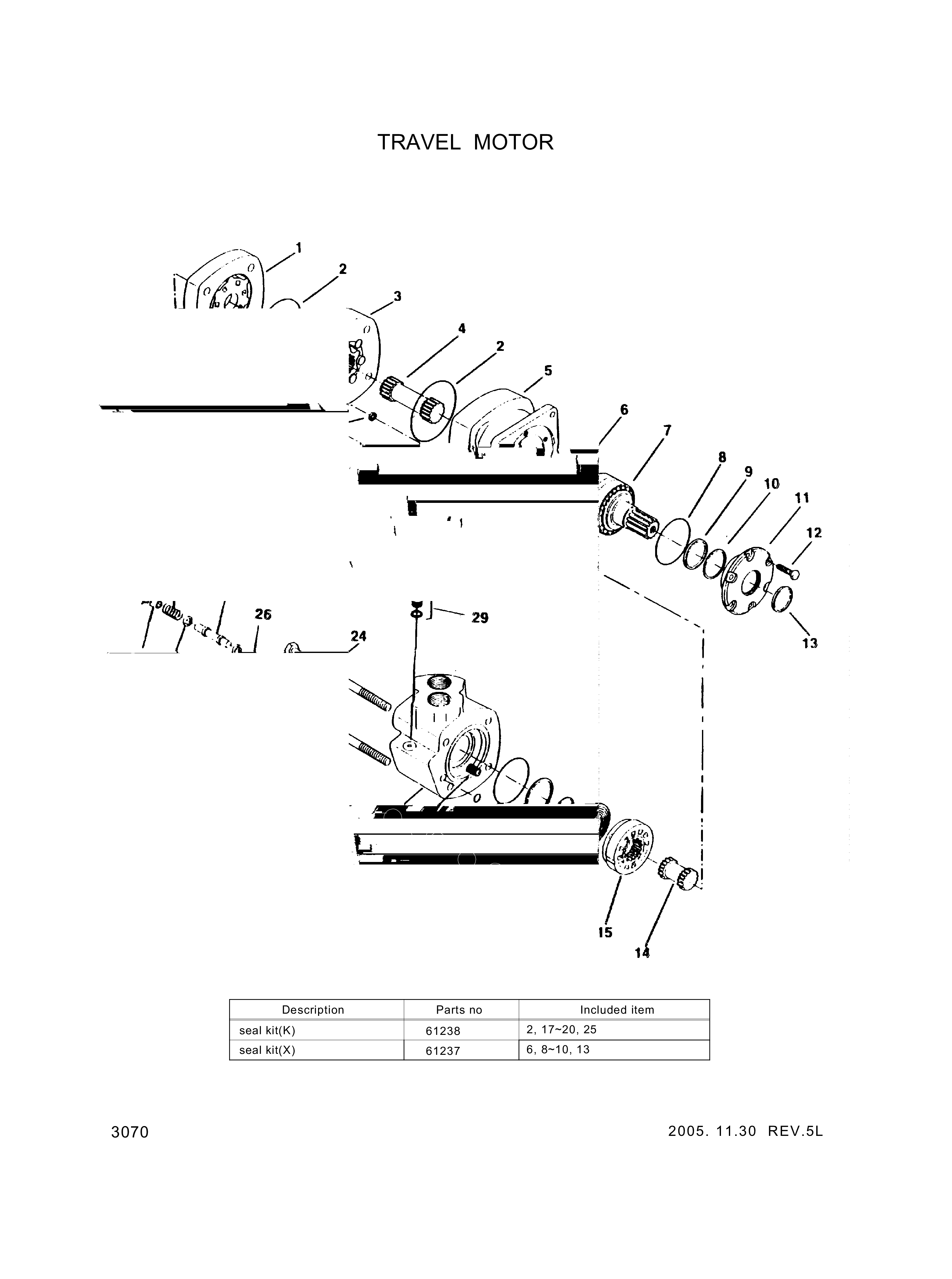 drawing for Hyundai Construction Equipment 15062 - SEAL