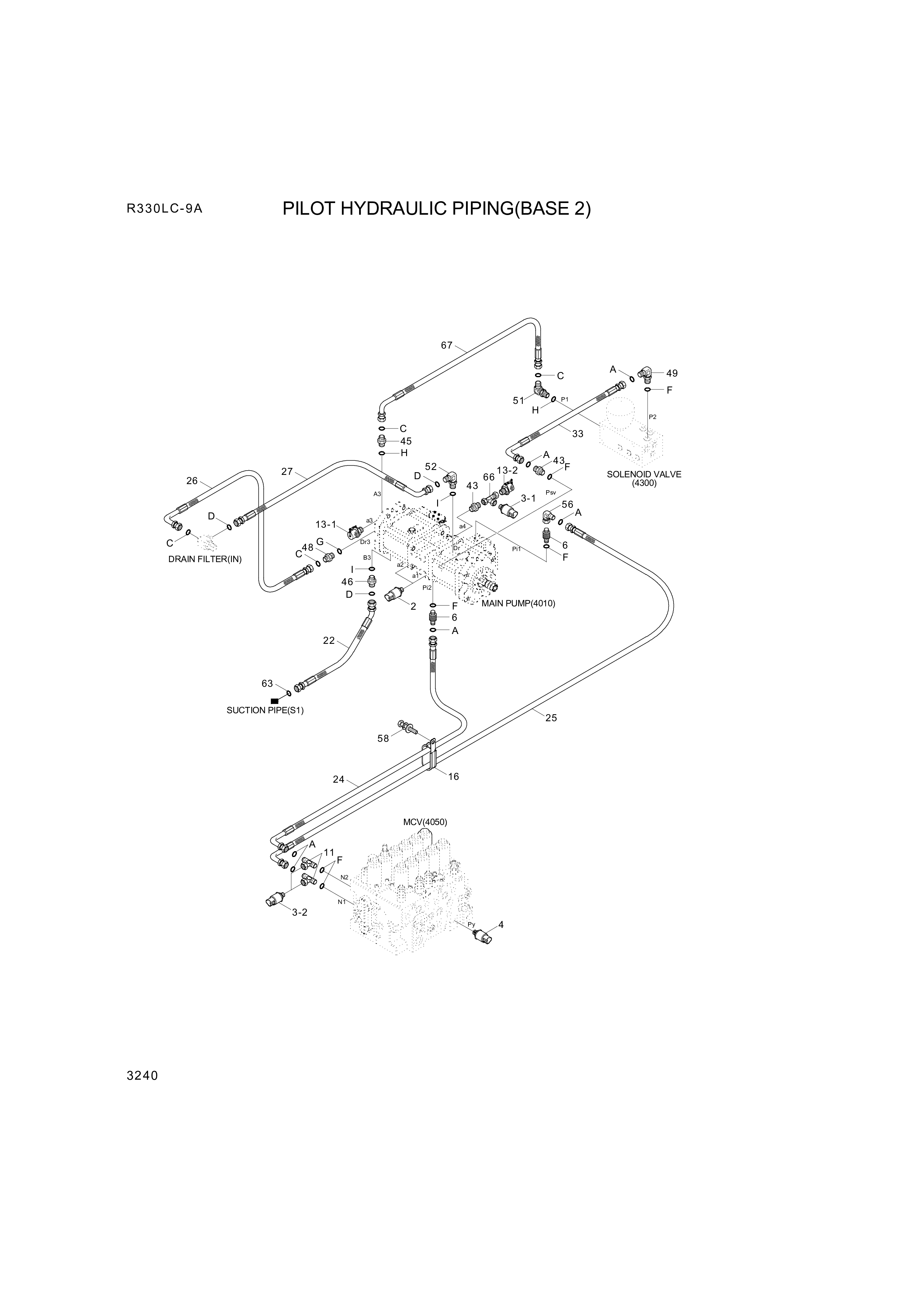 drawing for Hyundai Construction Equipment P930-043059 - HOSE ASSY-ORFS&THD