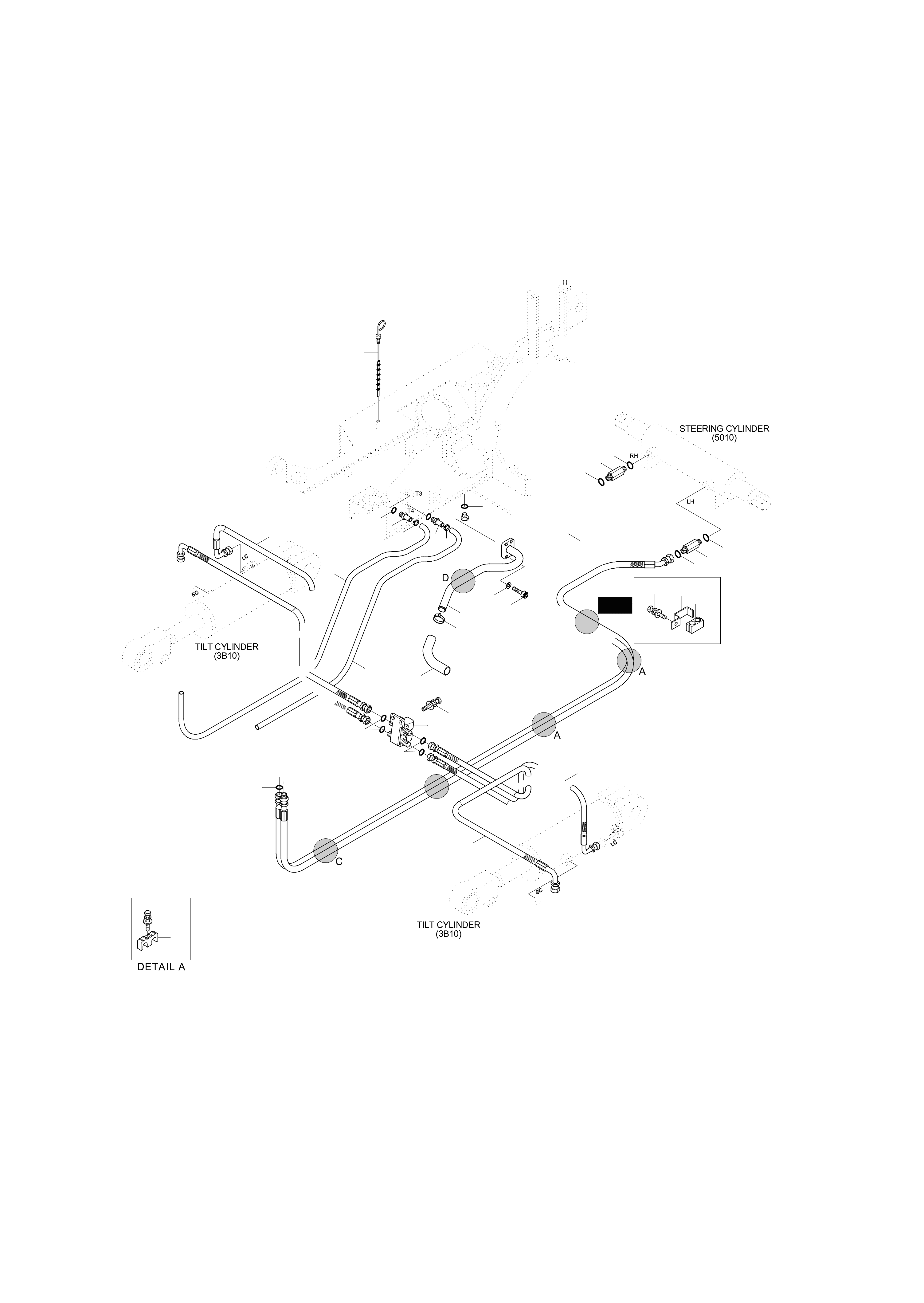 Technical drawing of Hyundai Construction Equipment 35HC-20040 CLAMP-HOSE with dimensions and layout (figure 5)