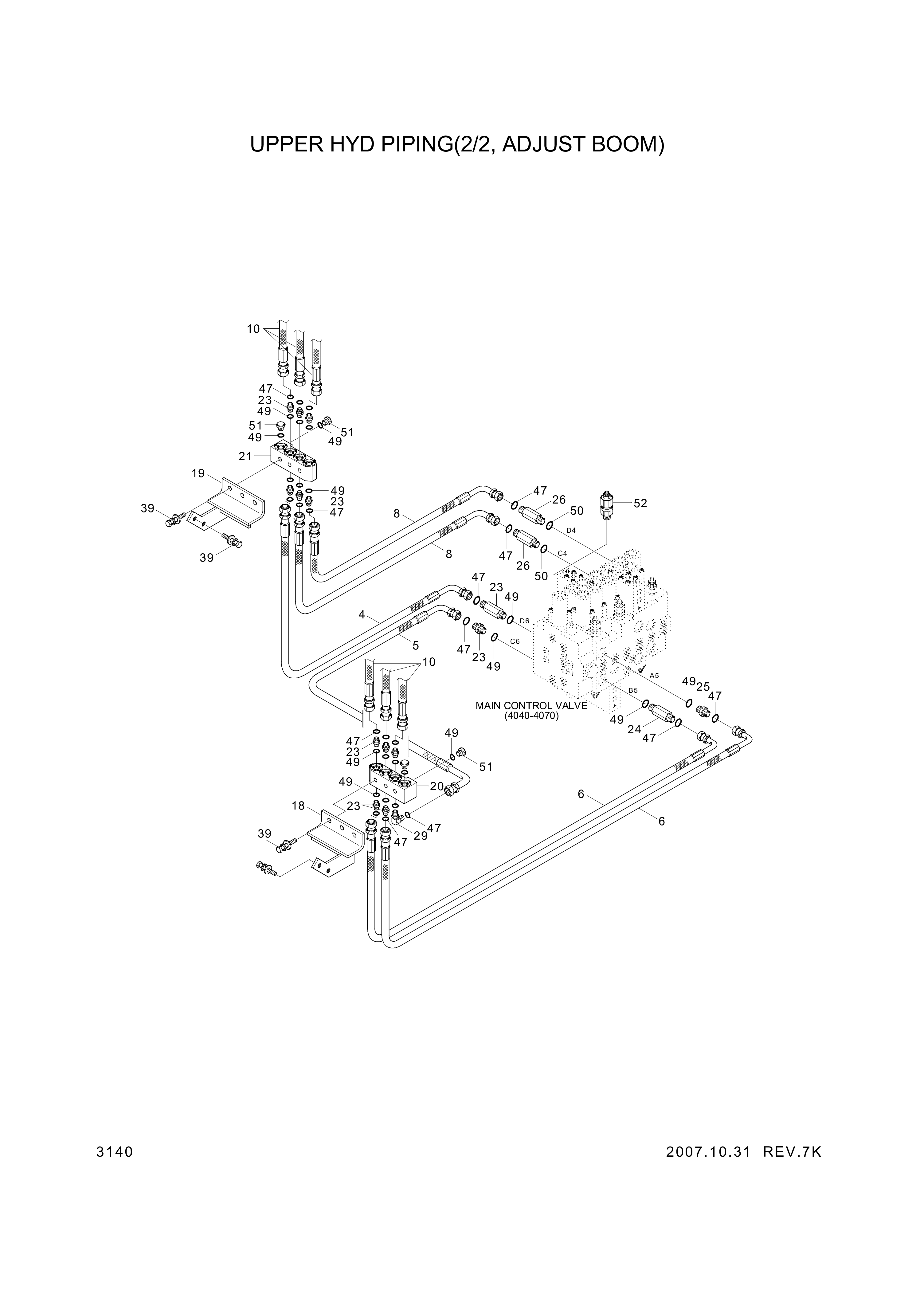 drawing for Hyundai Construction Equipment P930-127012 - HOSE ASSY-ORFS&THD