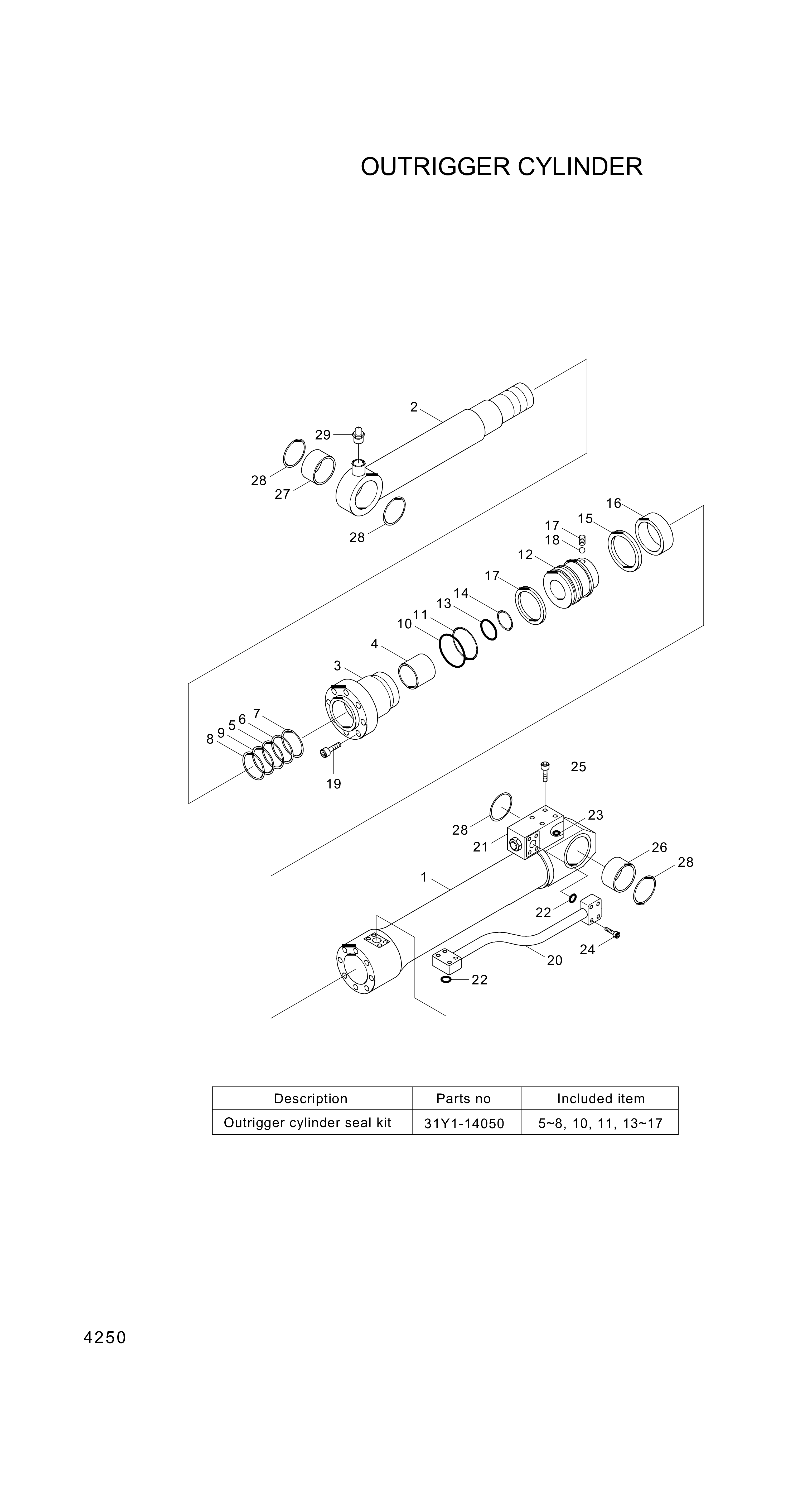 drawing for Hyundai Construction Equipment 31YC-12070 - BUSHING-PIN