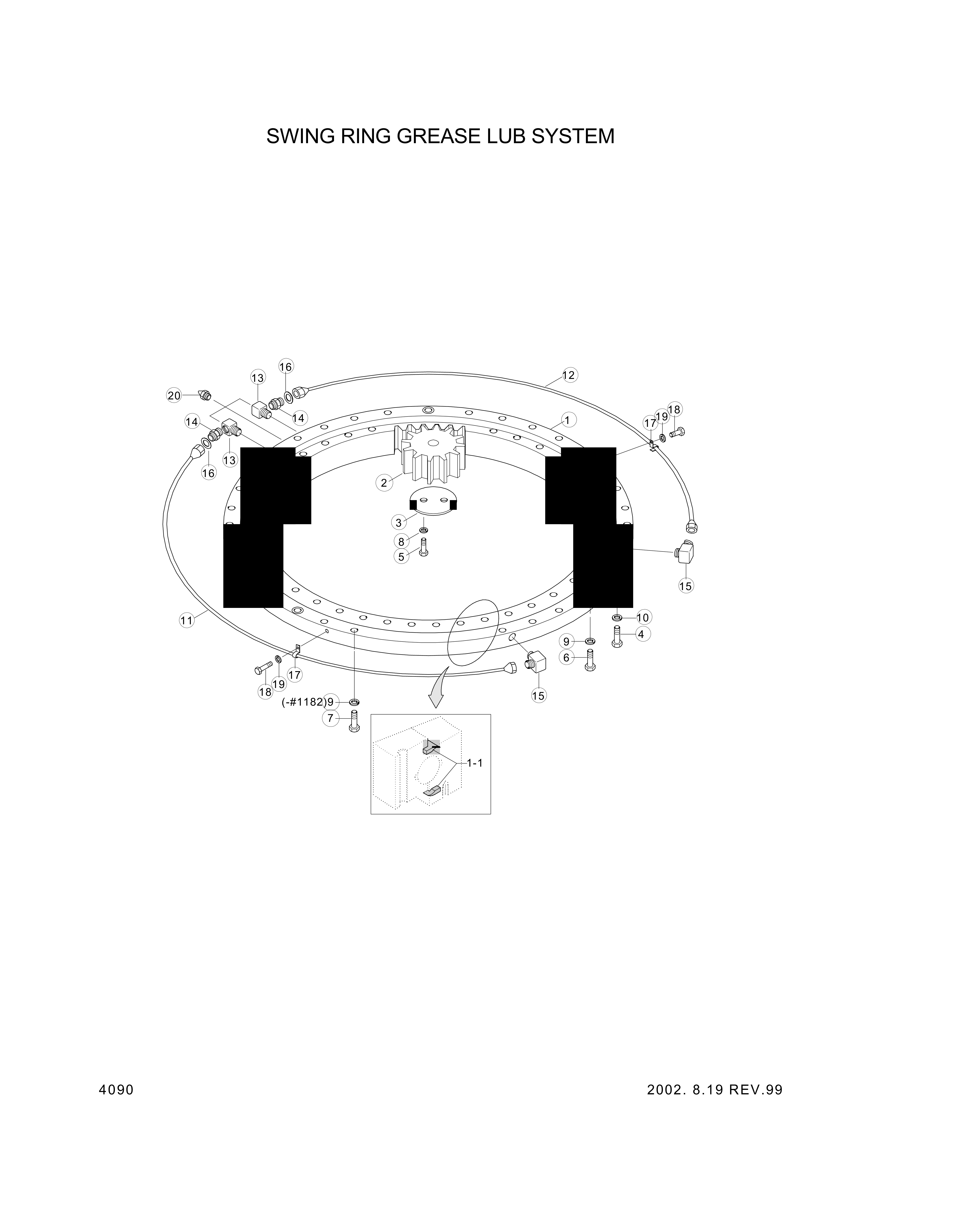Technical drawing of Hyundai Construction Equipment S441-220004 WASHER-HARDEN with dimensions and layout (figure 4)