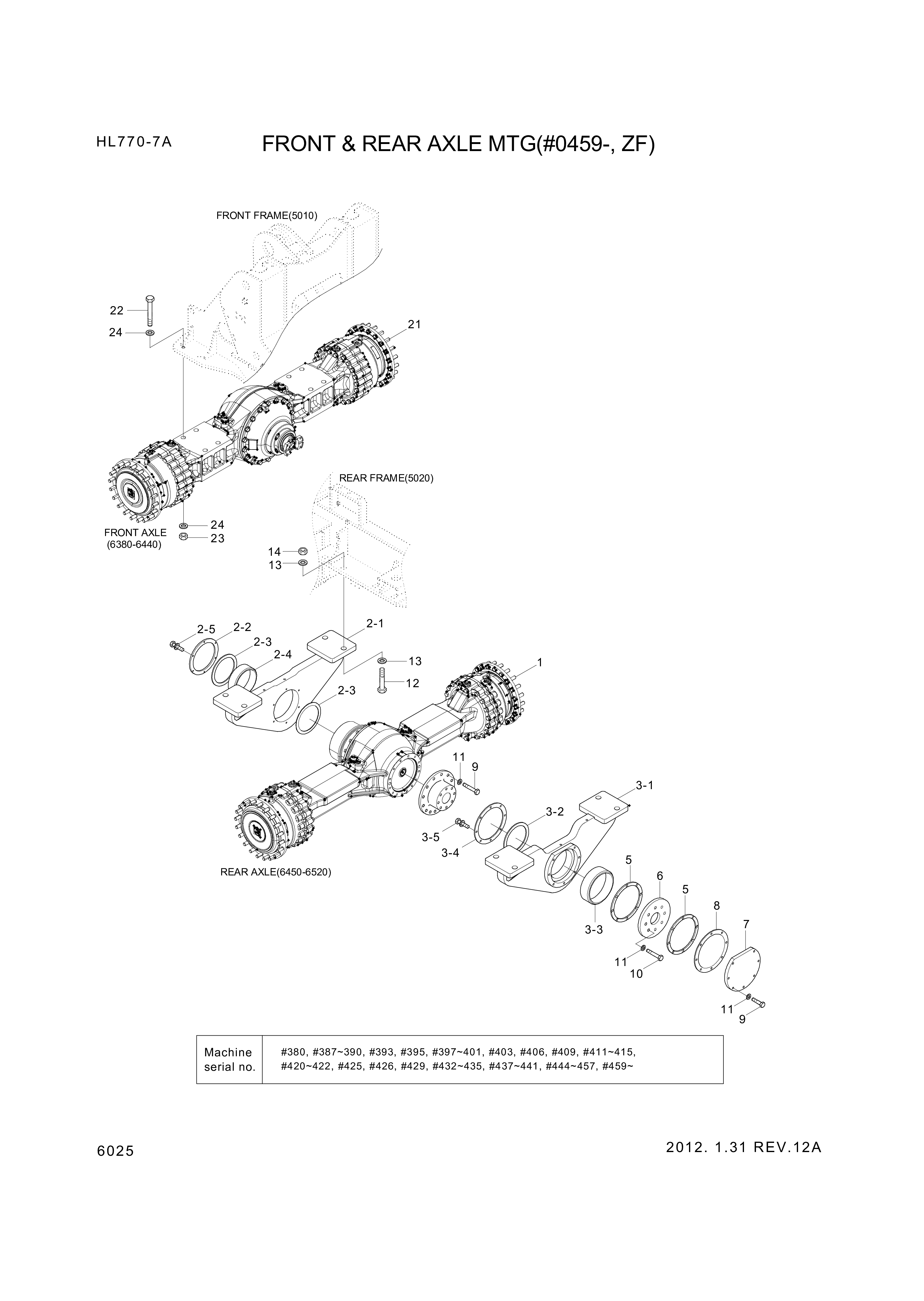 drawing for Hyundai Construction Equipment 81LB-10030 - AXLE ASSY-FRONT