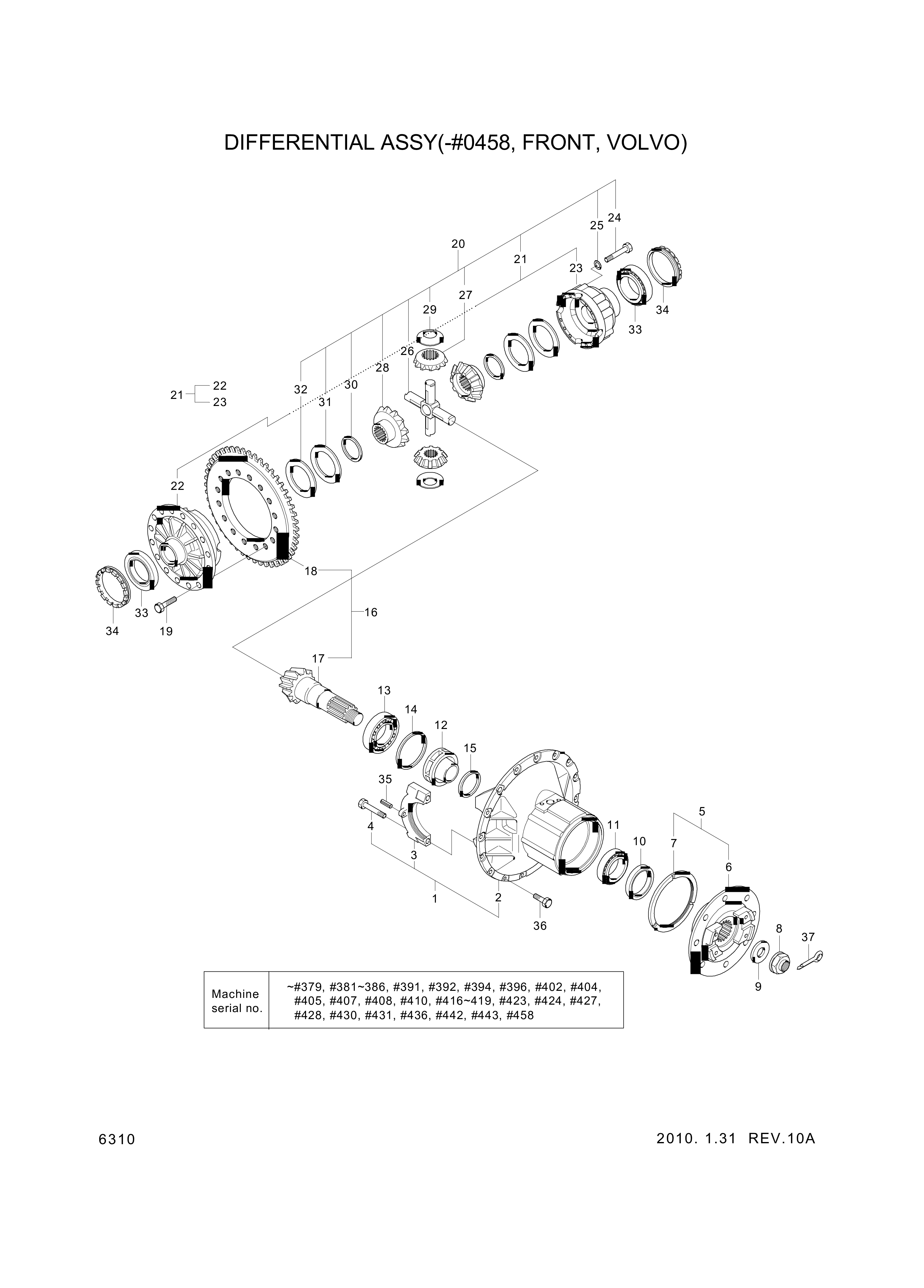Technical drawing of Hyundai Construction Equipment 9323-03737 PIN-SPILT with dimensions and layout