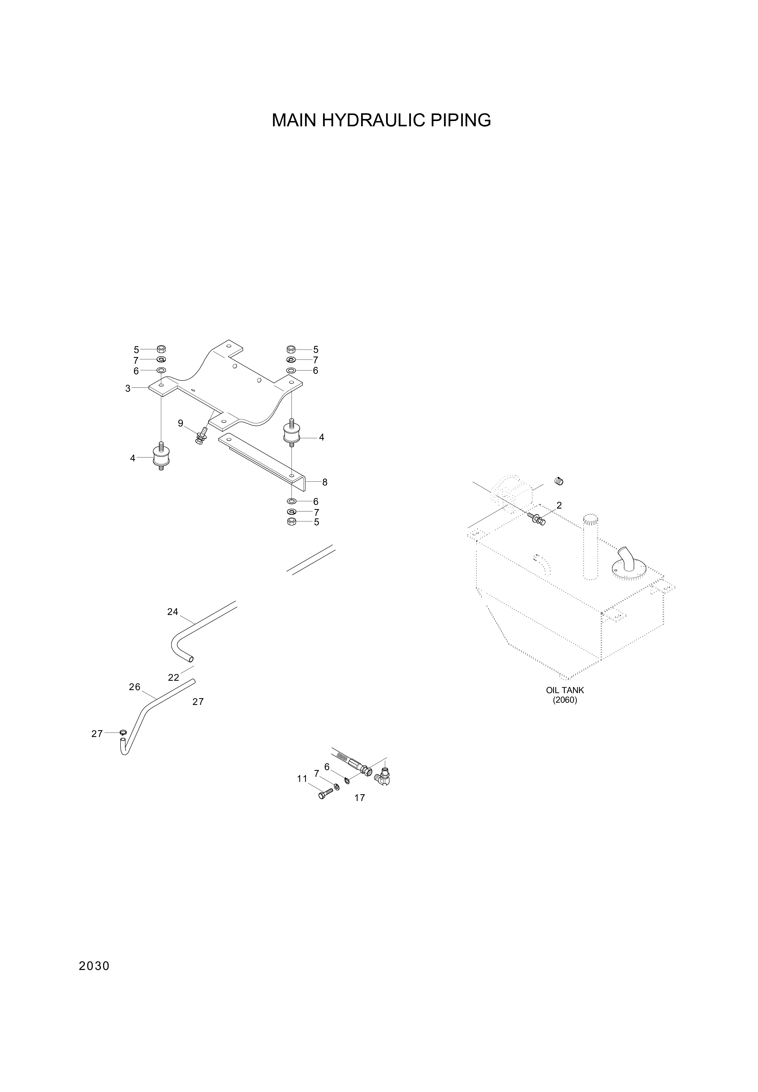 drawing for Hyundai Construction Equipment P933-085044 - HOSE ASSY-ORFS&THD