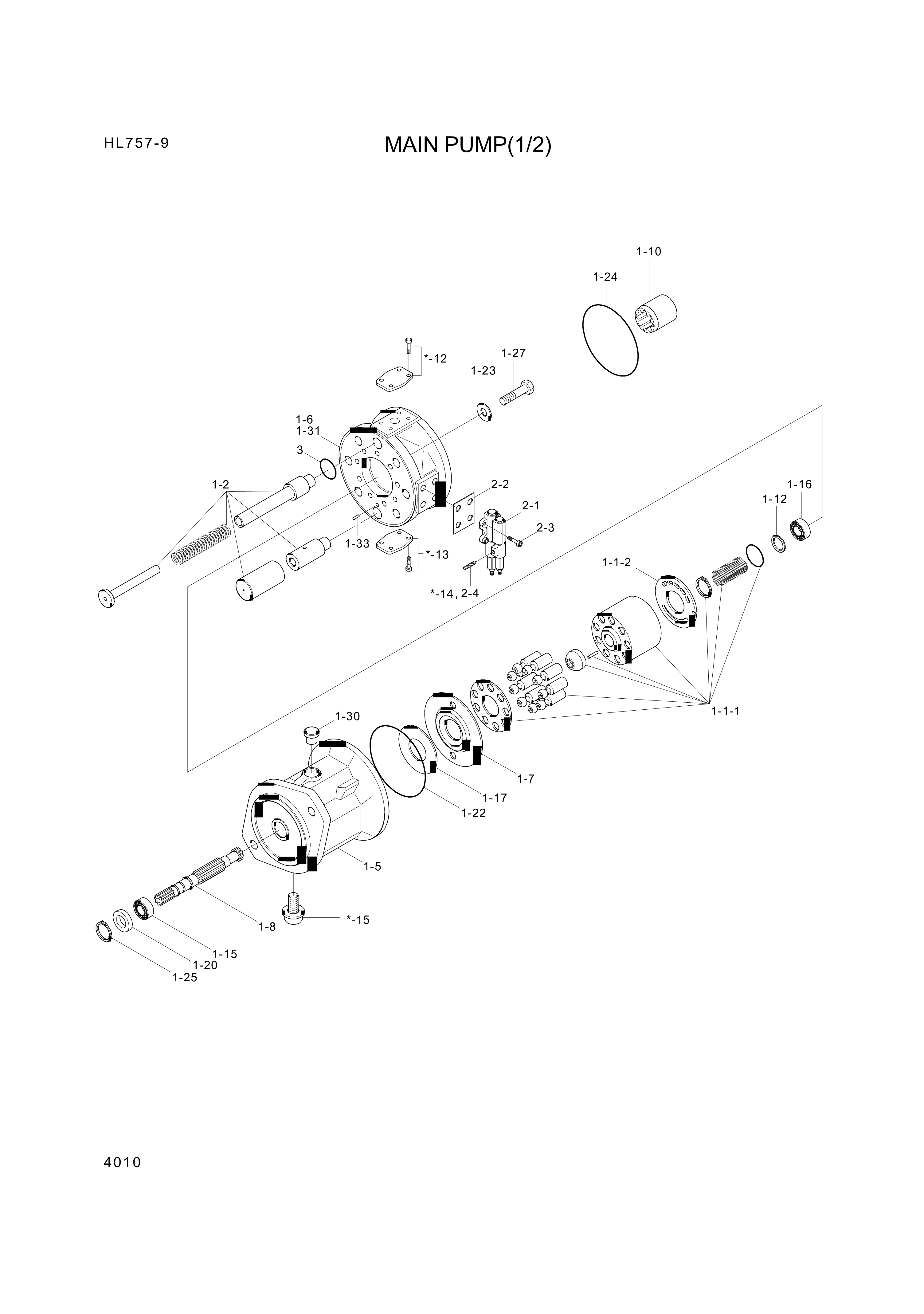 drawing for Hyundai Construction Equipment R902436449 - PUMP HOUSING