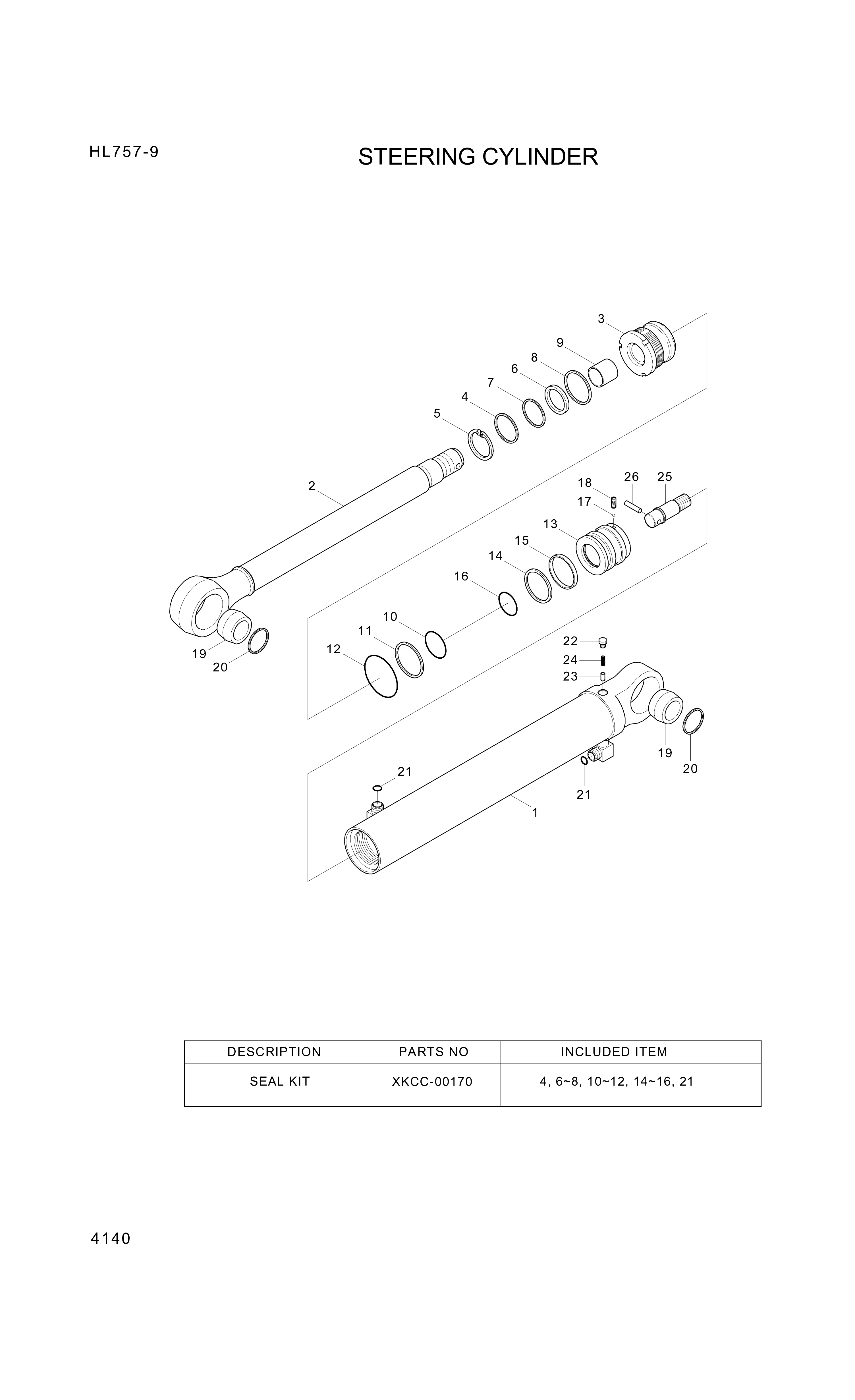 drawing for Hyundai Construction Equipment 5516-04525 - BUSHING-DU