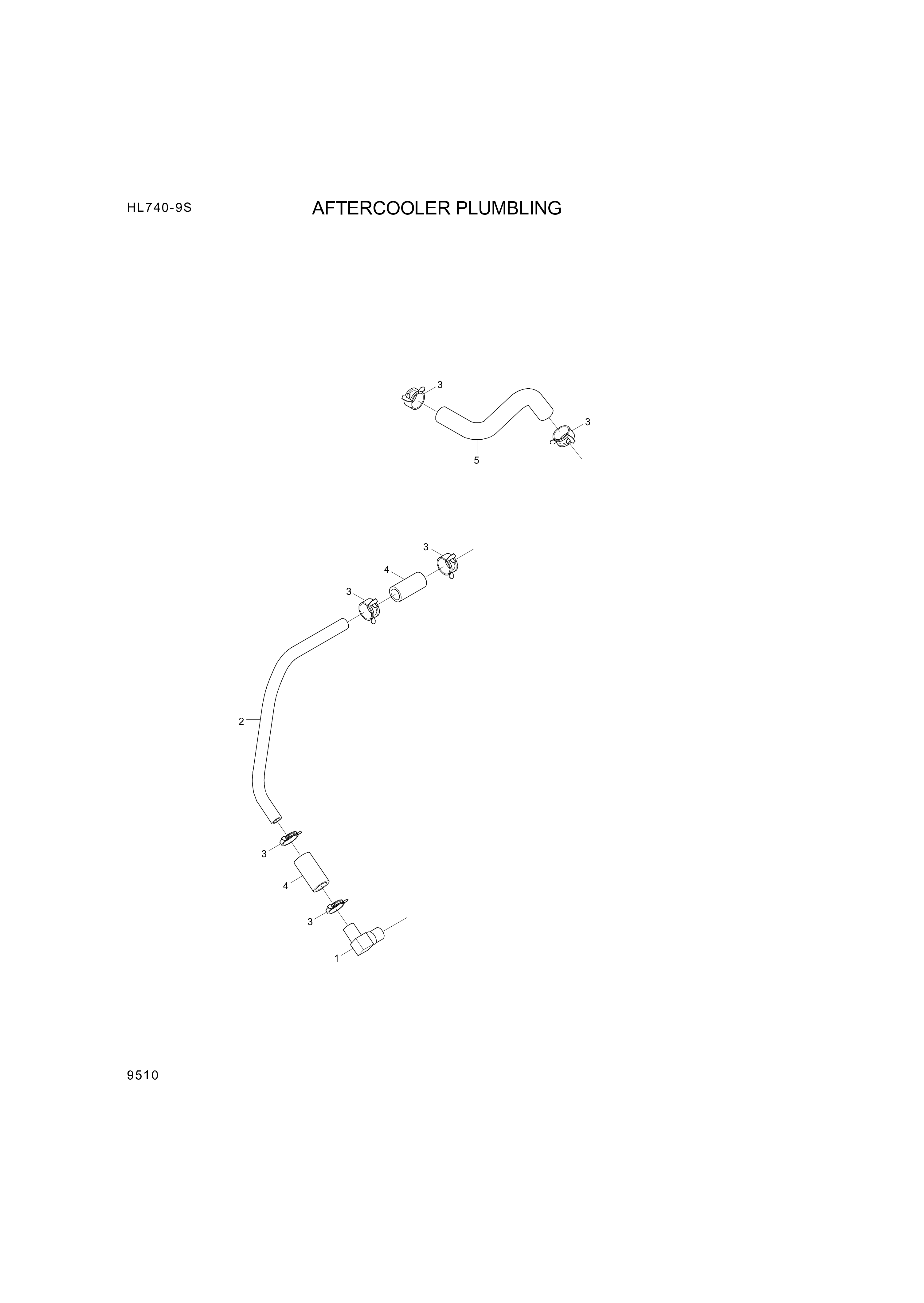 drawing for Hyundai Construction Equipment YUBP-05065 - PIPE-COOLING