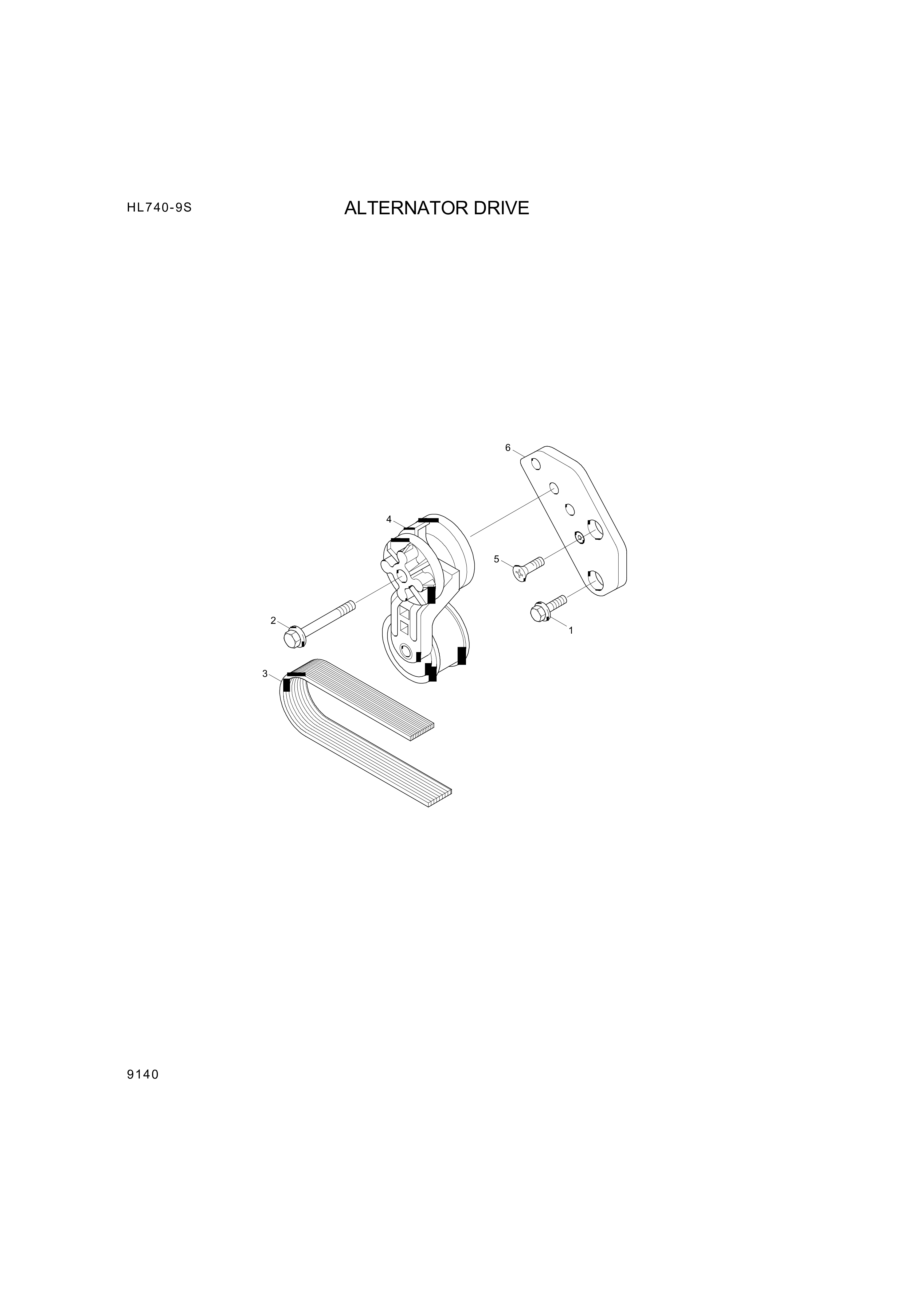 drawing for Hyundai Construction Equipment YUBP-05157 - BELT-FAN