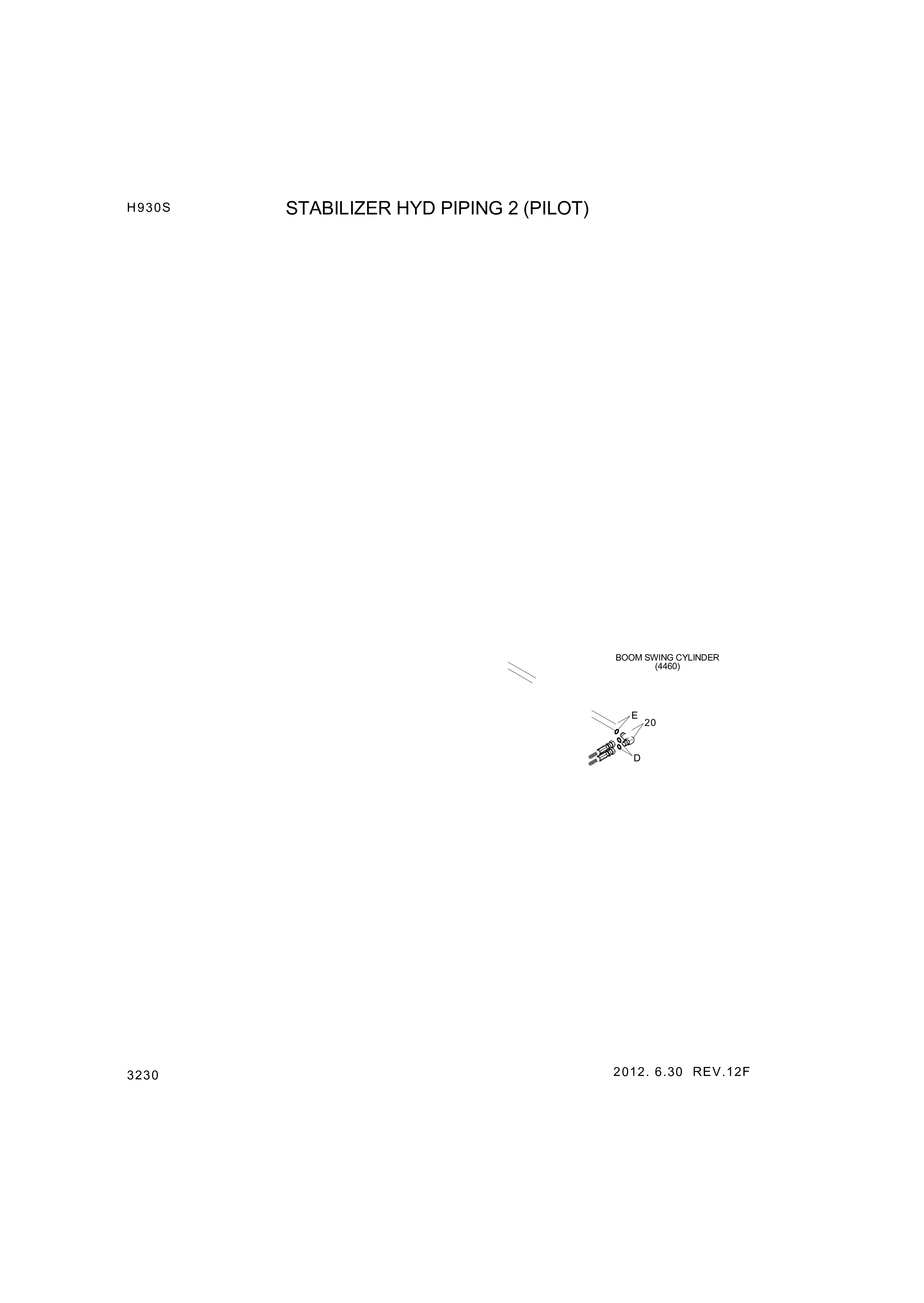 Technical drawing of Hyundai Construction Equipment P930-046026 HOSE ASSY-ORFS&amp;THD with dimensions and layout (figure 2)