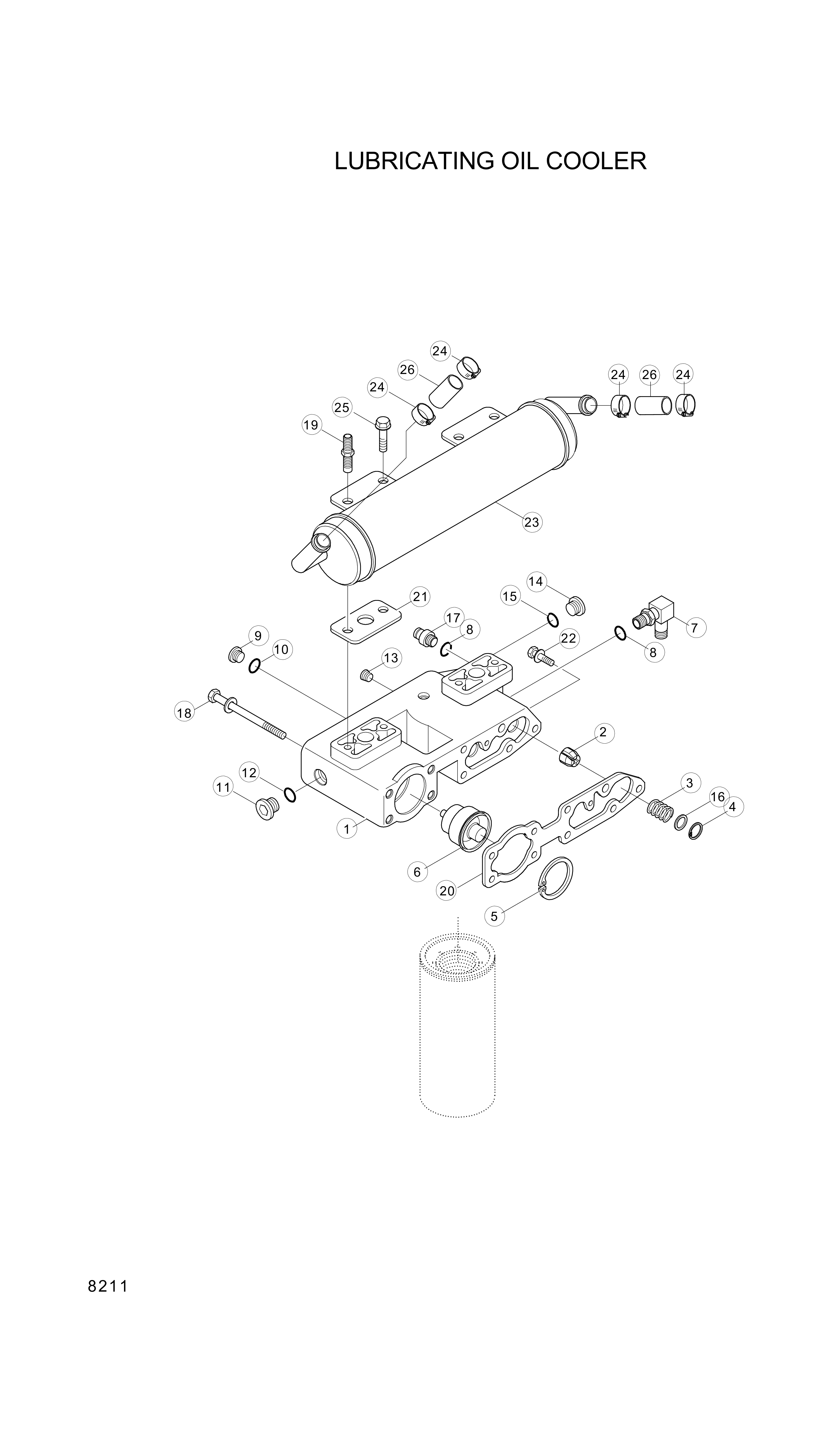 drawing for Hyundai Construction Equipment YUBP-06483 - HOSE-PLAIN