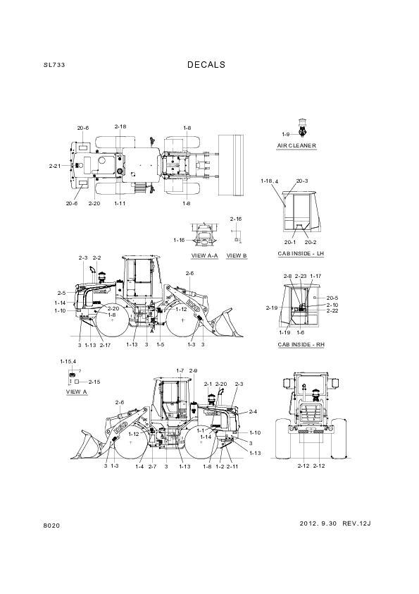 drawing for Hyundai Construction Equipment 92Z1-01280 - DECAL-ROPS PLATE