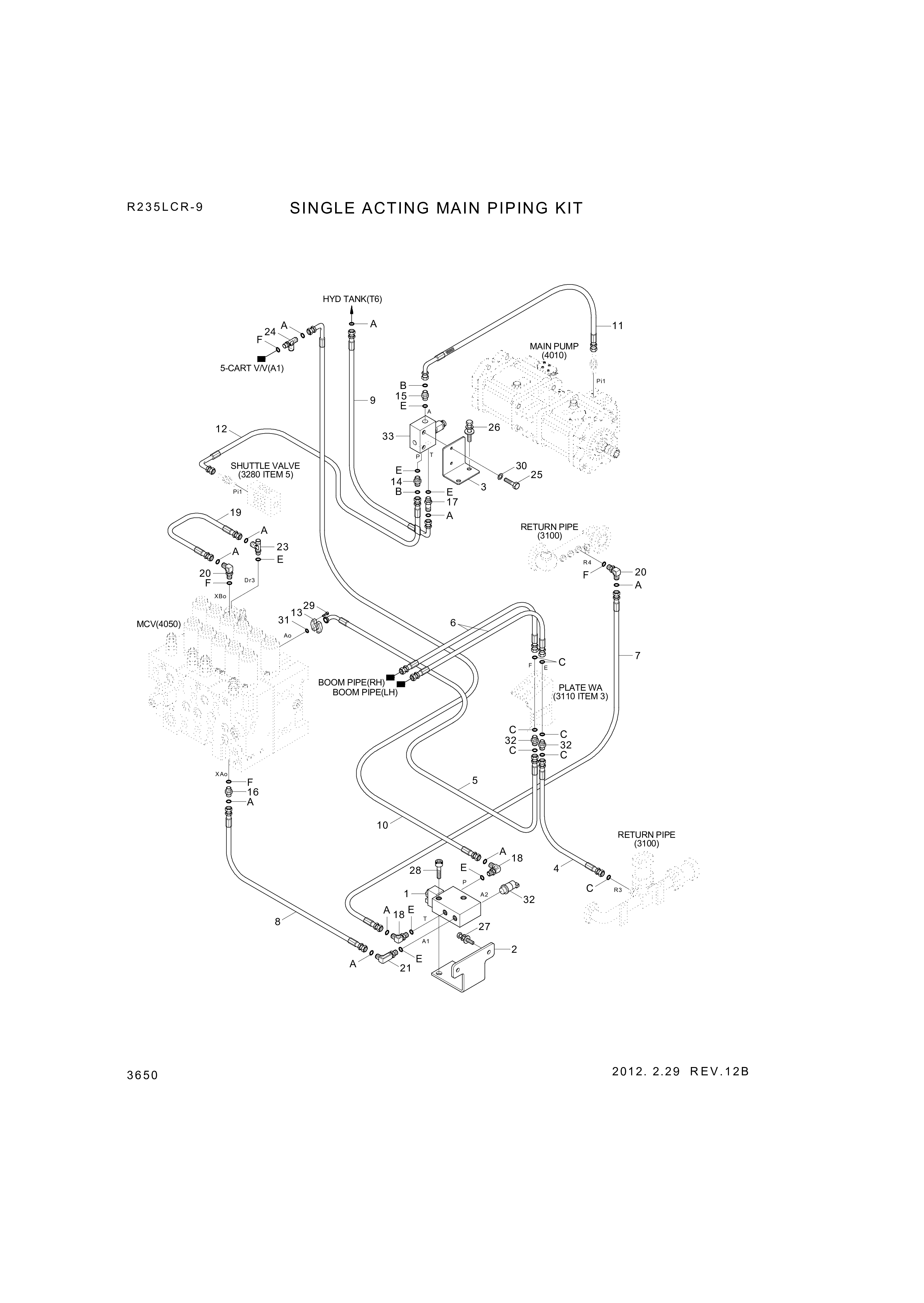 drawing for Hyundai Construction Equipment 34Q6-90471 - HOSE ASSY-HYD