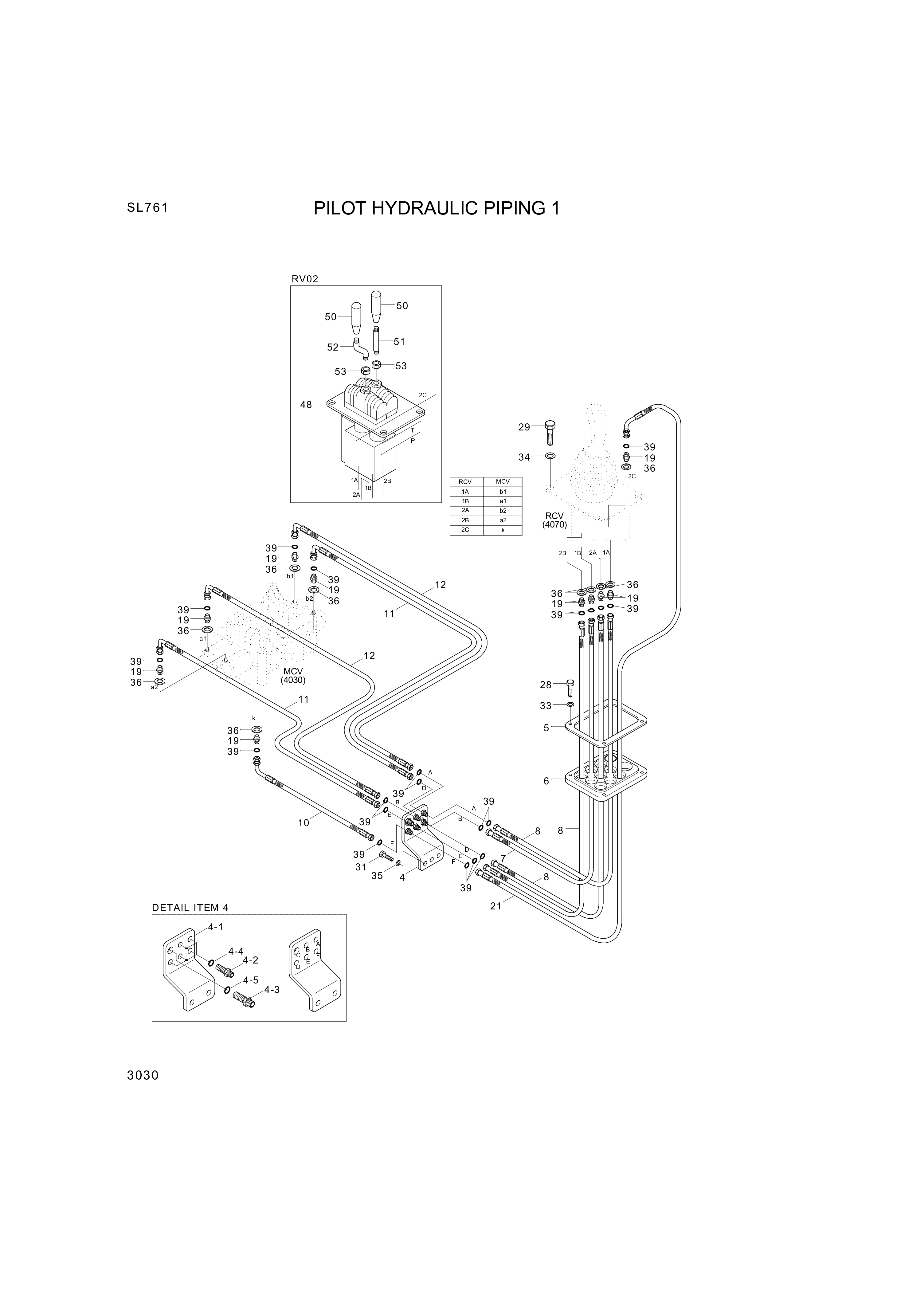 Technical drawing of Hyundai Construction Equipment P930-044020 HOSE ASSY-ORFS&amp;THD with dimensions and layout (figure 4)