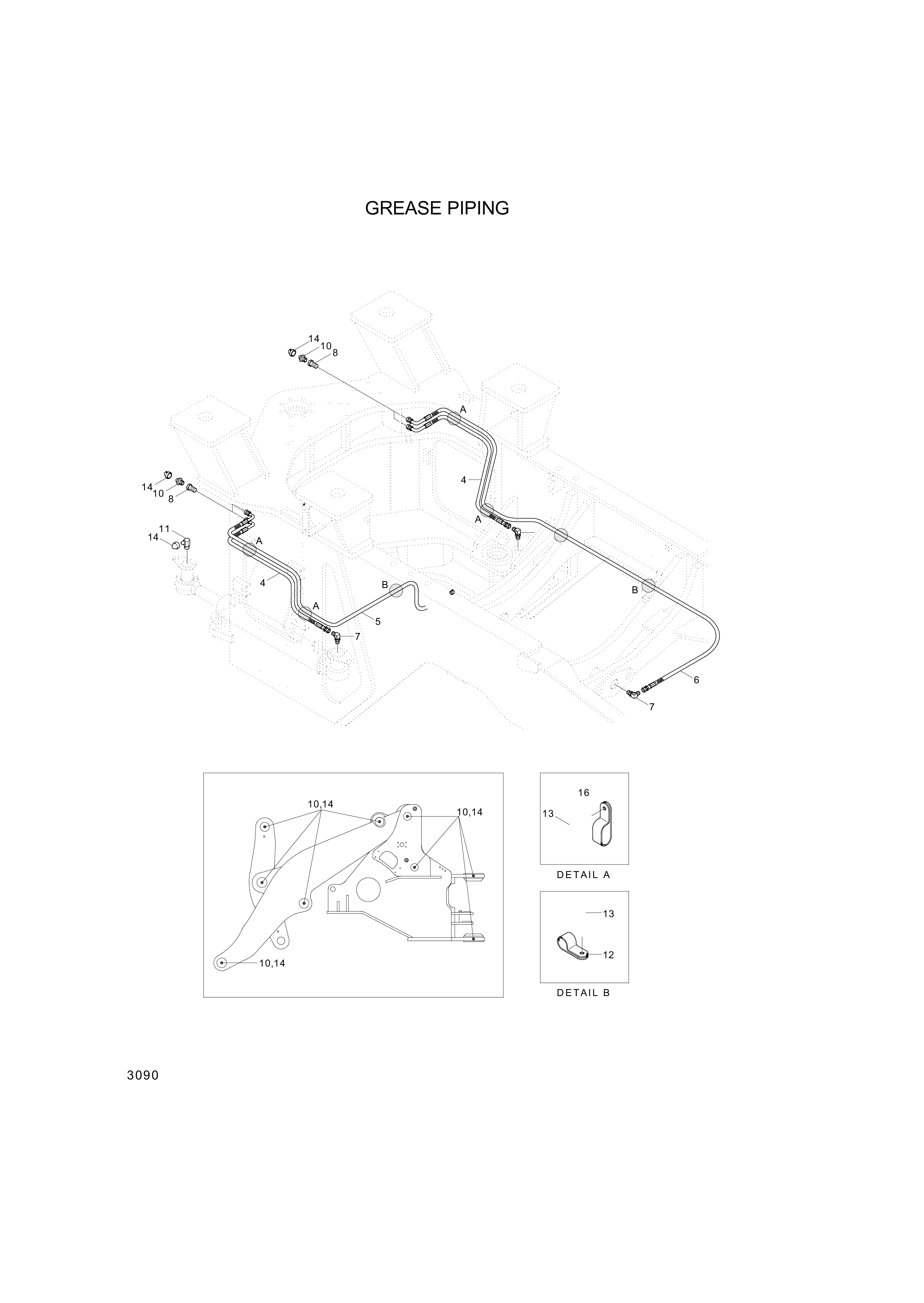 drawing for Hyundai Construction Equipment 61E7-0059 - FITTING-90