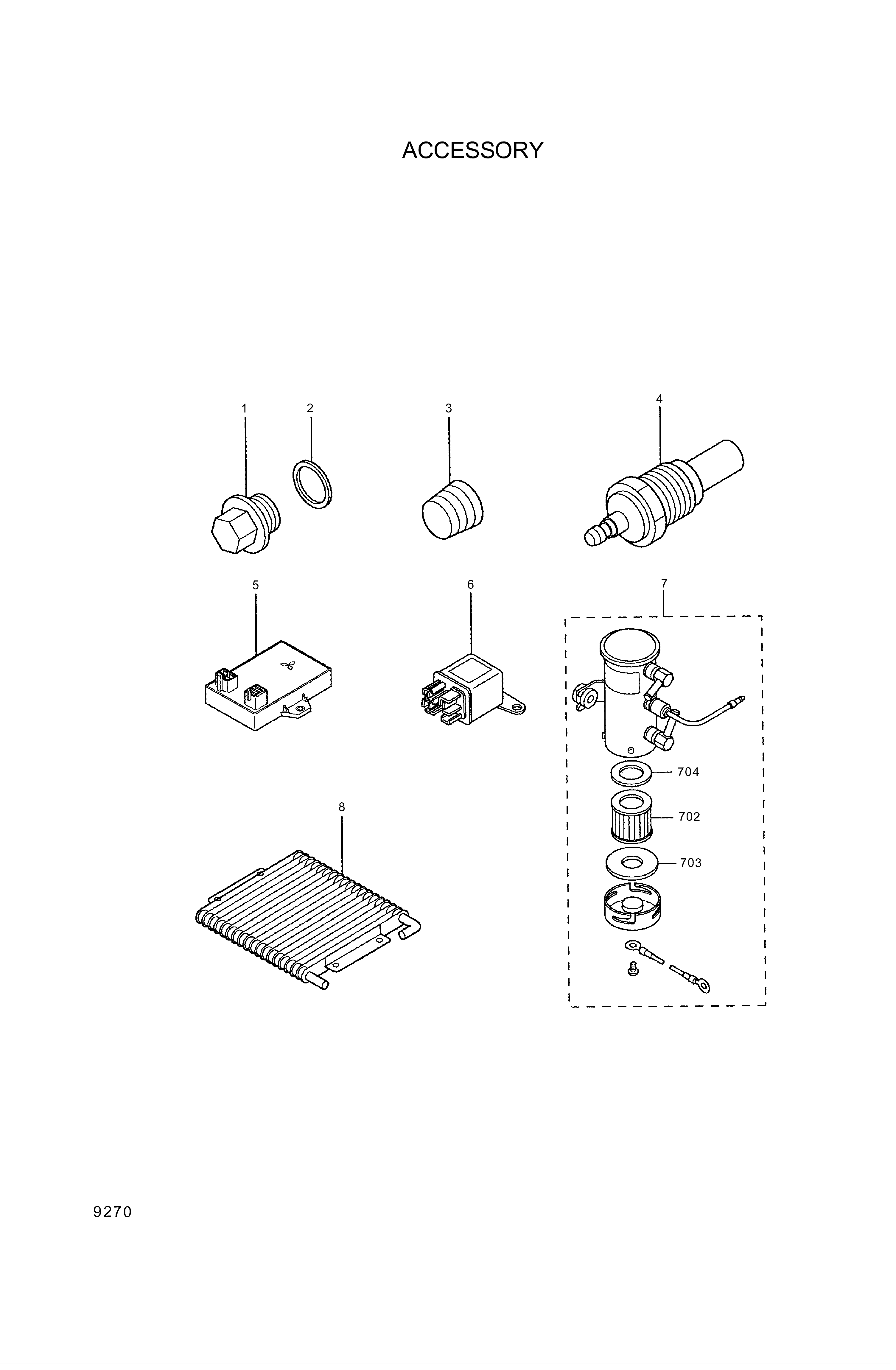 drawing for Hyundai Construction Equipment XJAF-01186 - SENDER UNIT