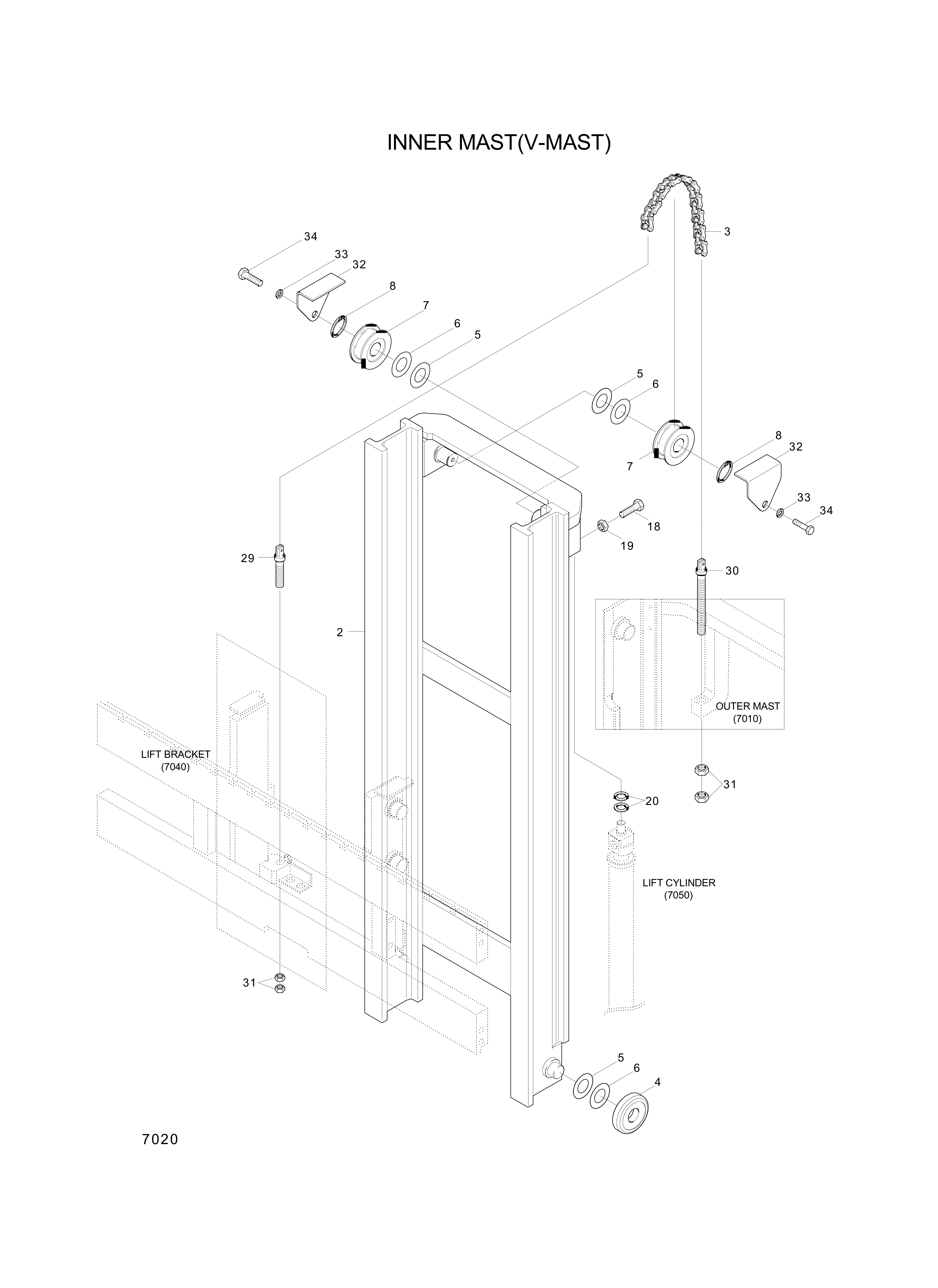 Technical drawing of Hyundai Construction Equipment 9327309-05 BOLT-HEX with dimensions and layout (figure 3)