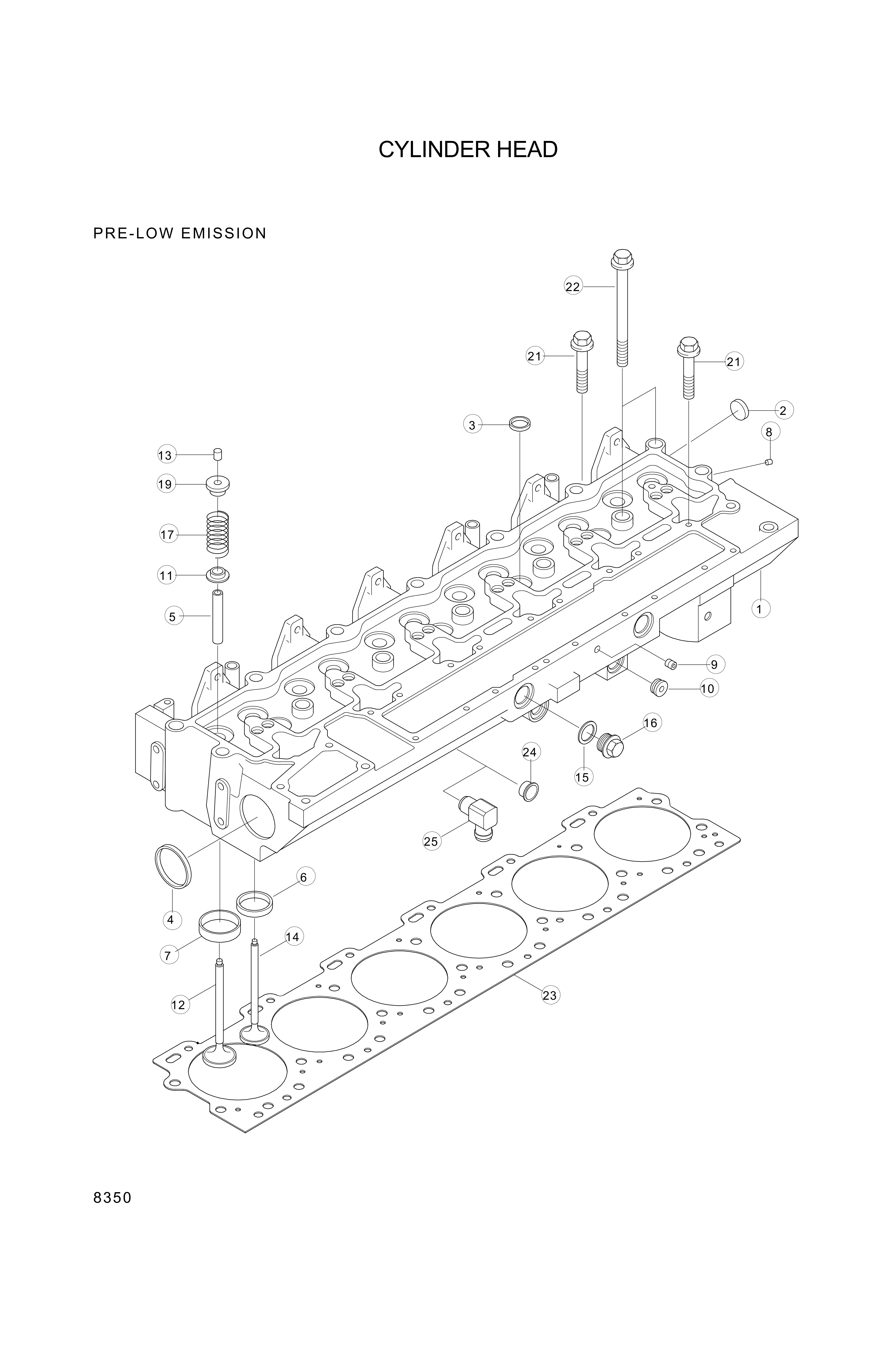 Technical drawing of Hyundai Construction Equipment YUBP-06255 BLOCK ASSY-CYL with dimensions and layout (figure 5)