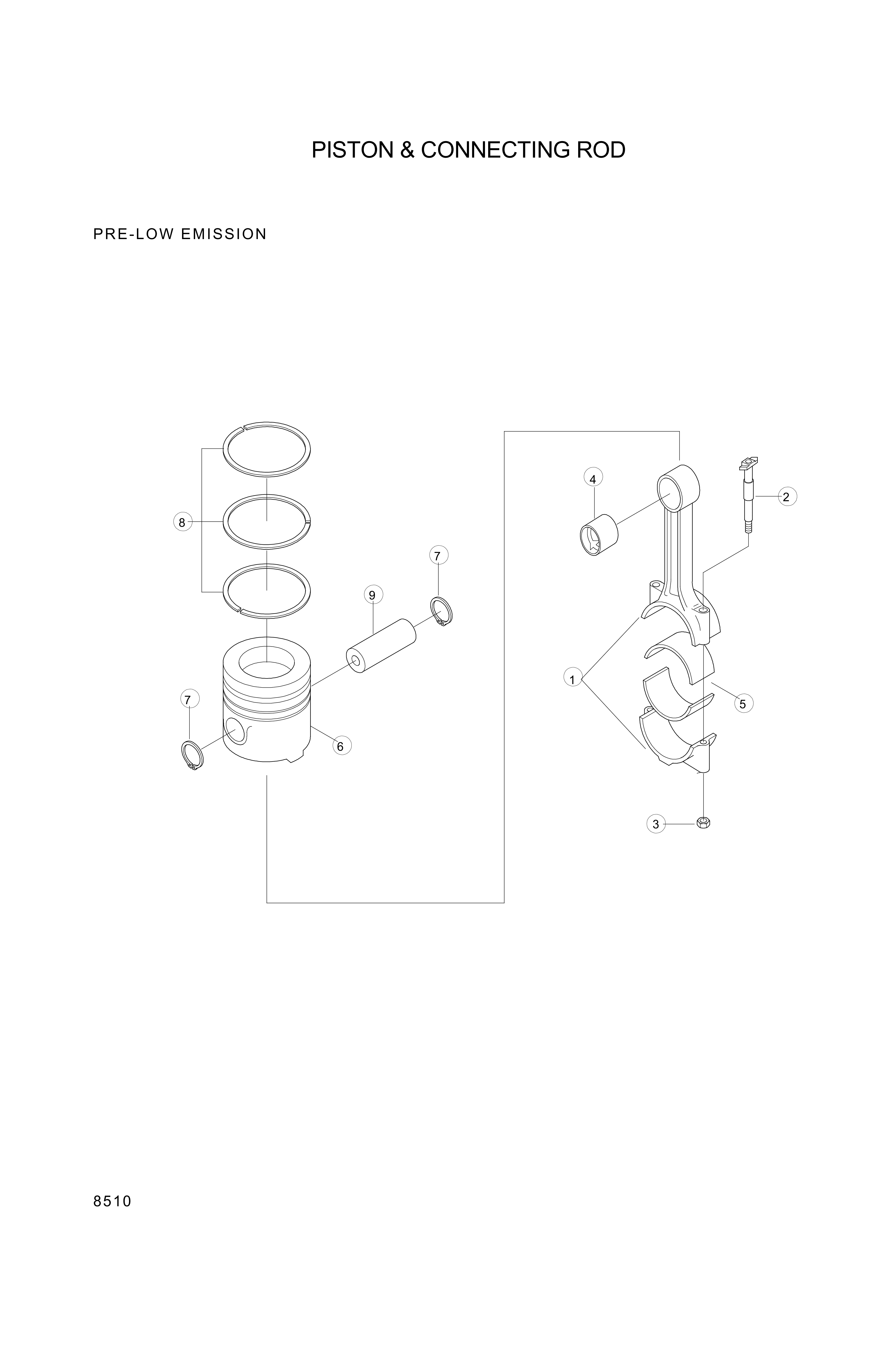 drawing for Hyundai Construction Equipment YUBP-06245 - PISTON KIT-ENG