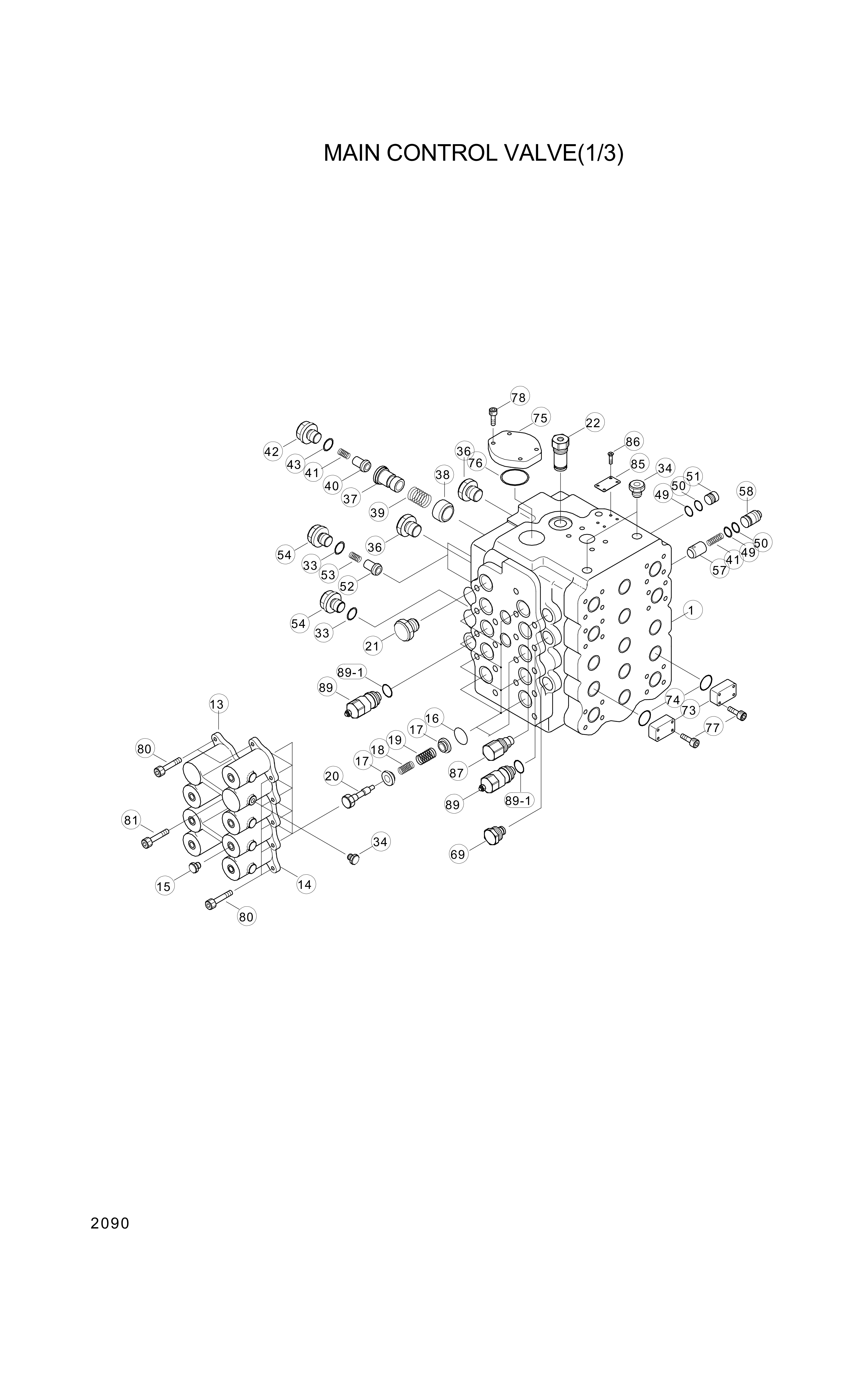Technical drawing of Hyundai Construction Equipment 95113-02290 O-RING with dimensions and layout