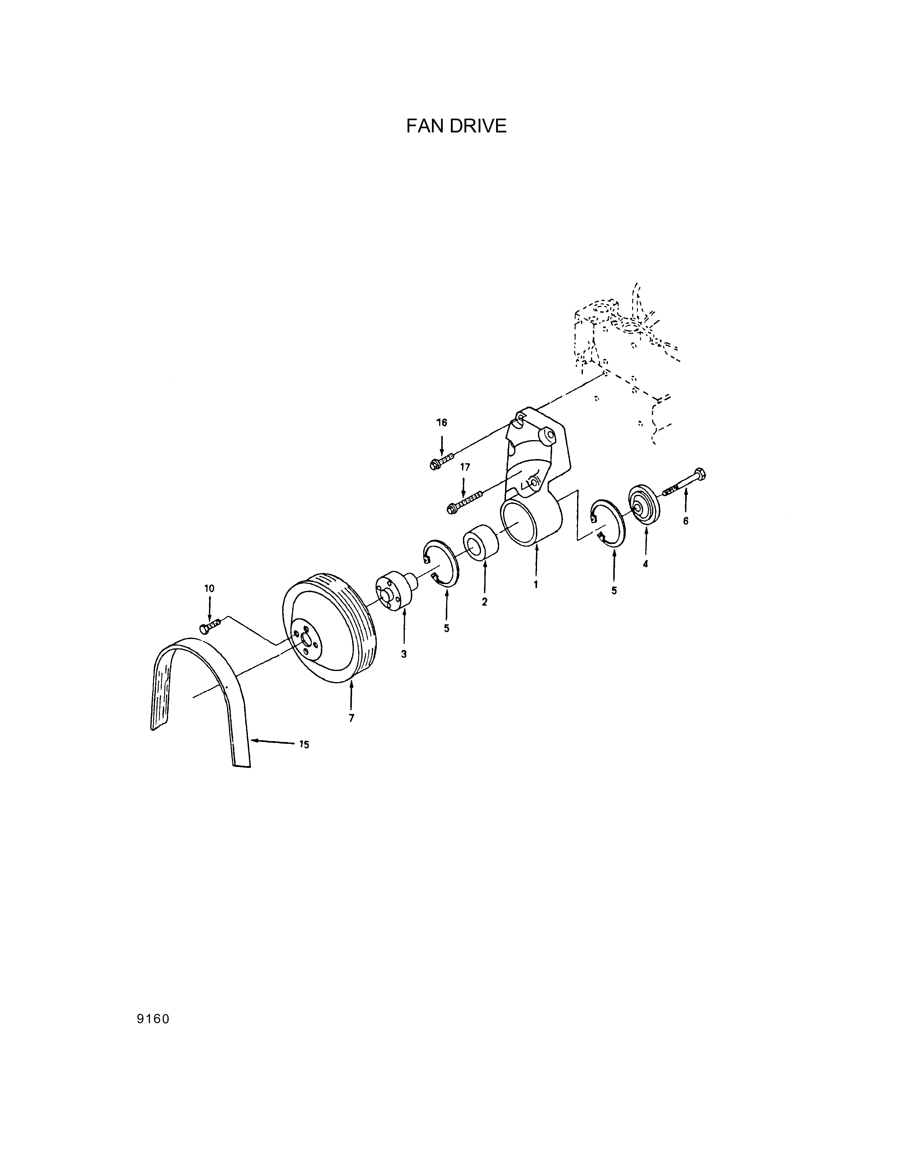 drawing for Hyundai Construction Equipment YUBP-05153 - BELT-FAN