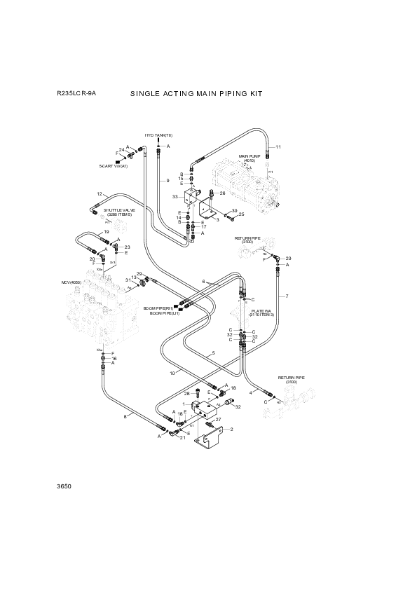 drawing for Hyundai Construction Equipment 34Q6-90471 - HOSE ASSY-HYD