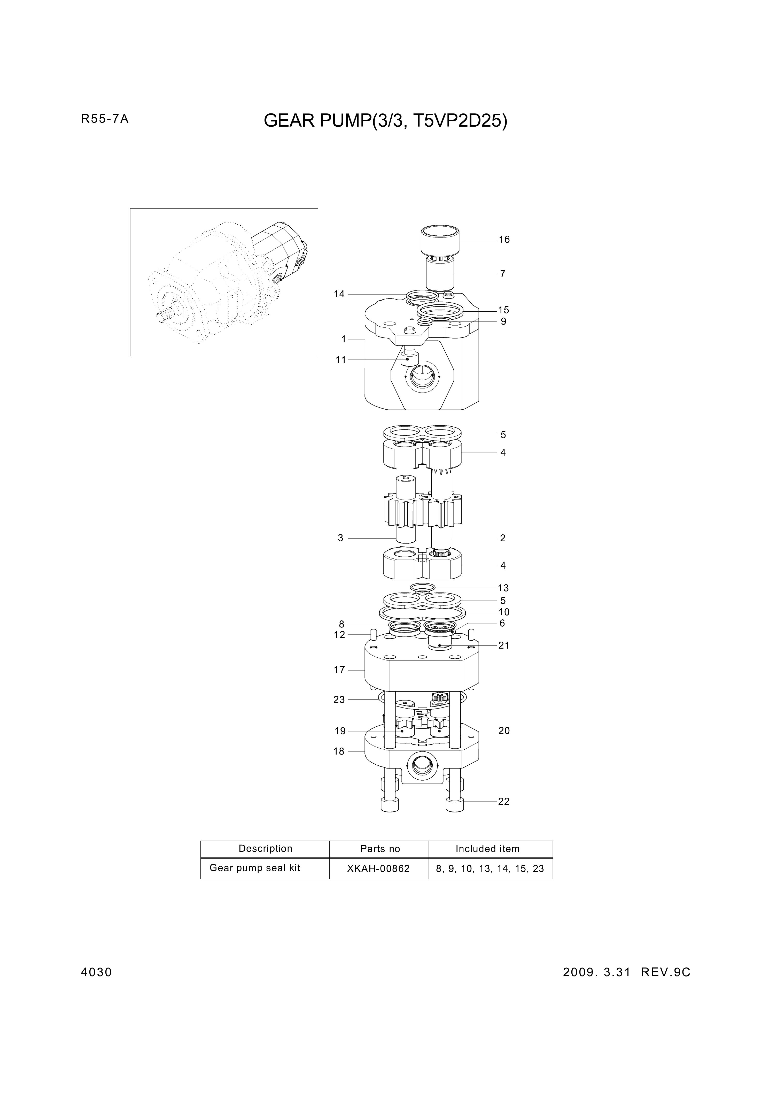 drawing for Hyundai Construction Equipment XKAH-00825 - SEAL KIT