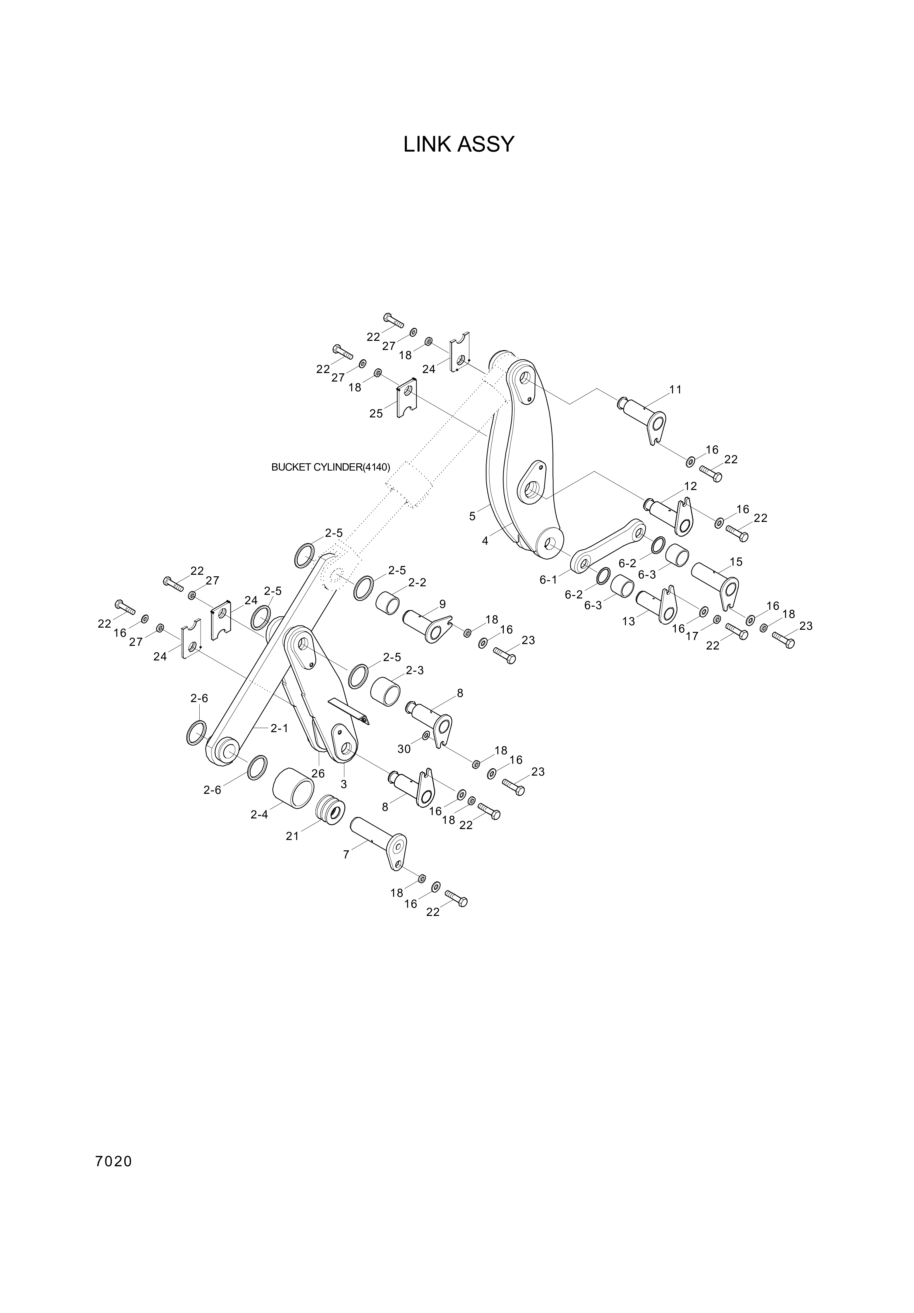 drawing for Hyundai Construction Equipment 61LB-18570 - PIN-JOINT
