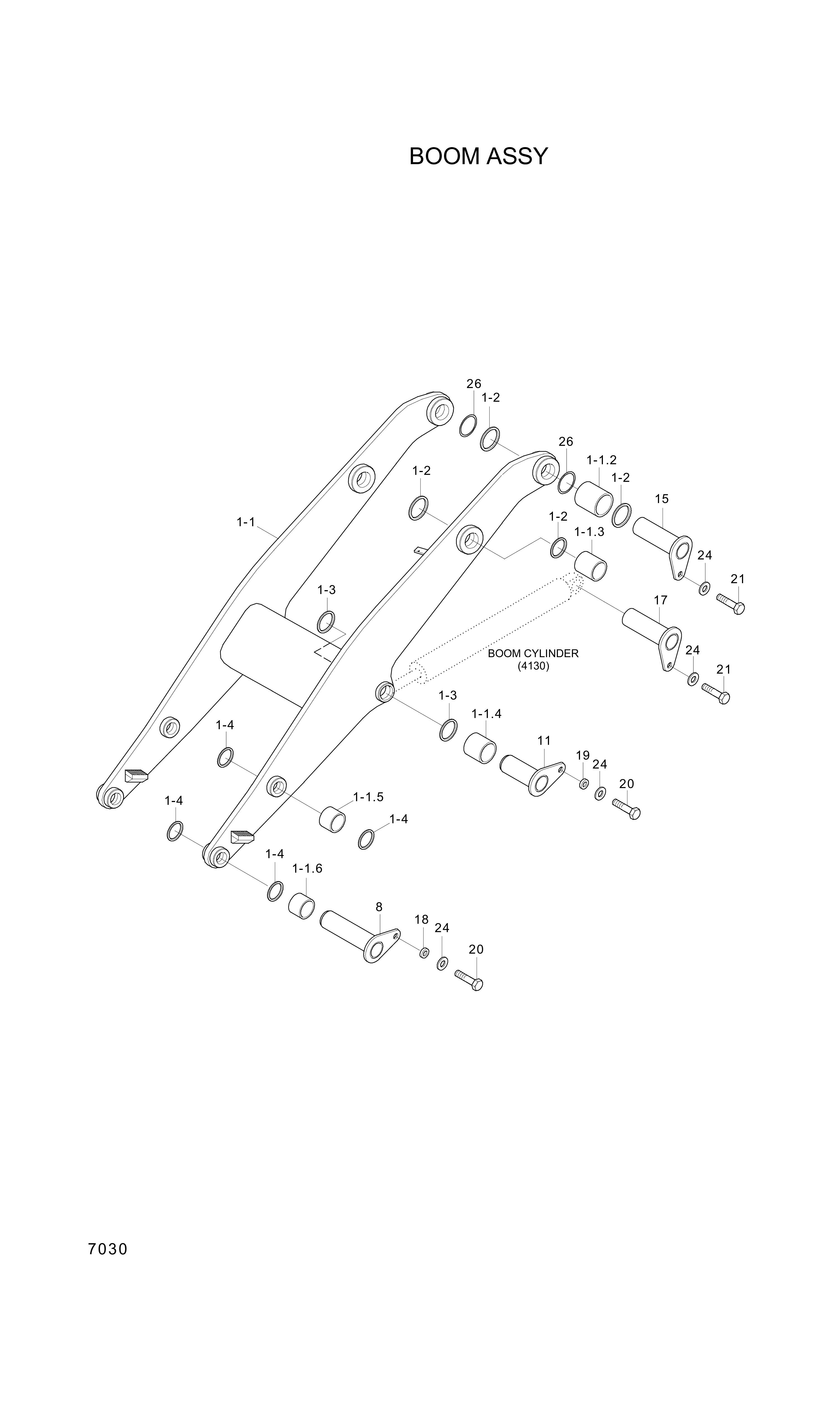 drawing for Hyundai Construction Equipment 61LB-15160 - PIN-JOINT