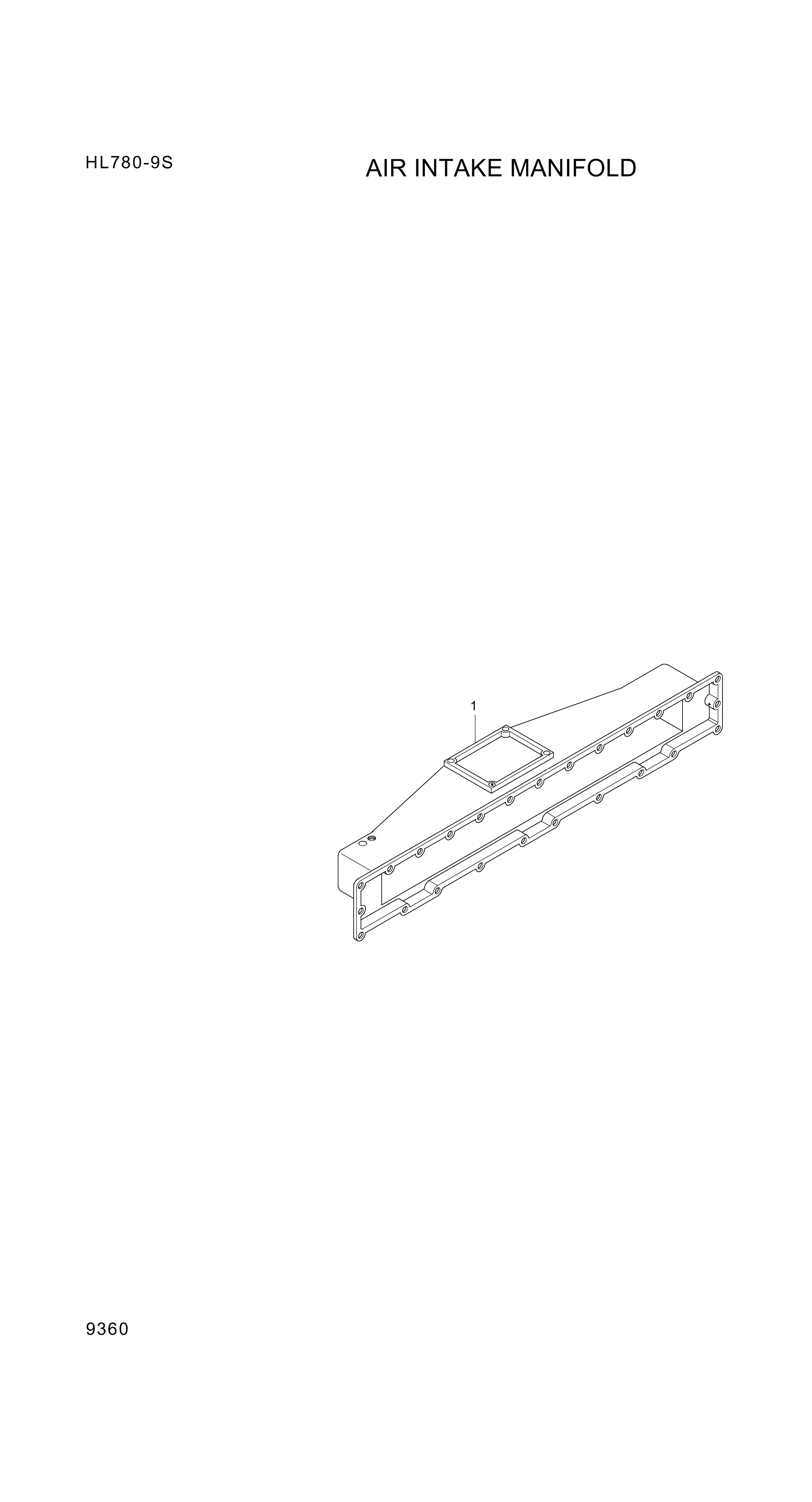 Technical drawing of Hyundai Construction Equipment YUBP-05252 MANIFOLD-INLET with dimensions and layout (figure 3)