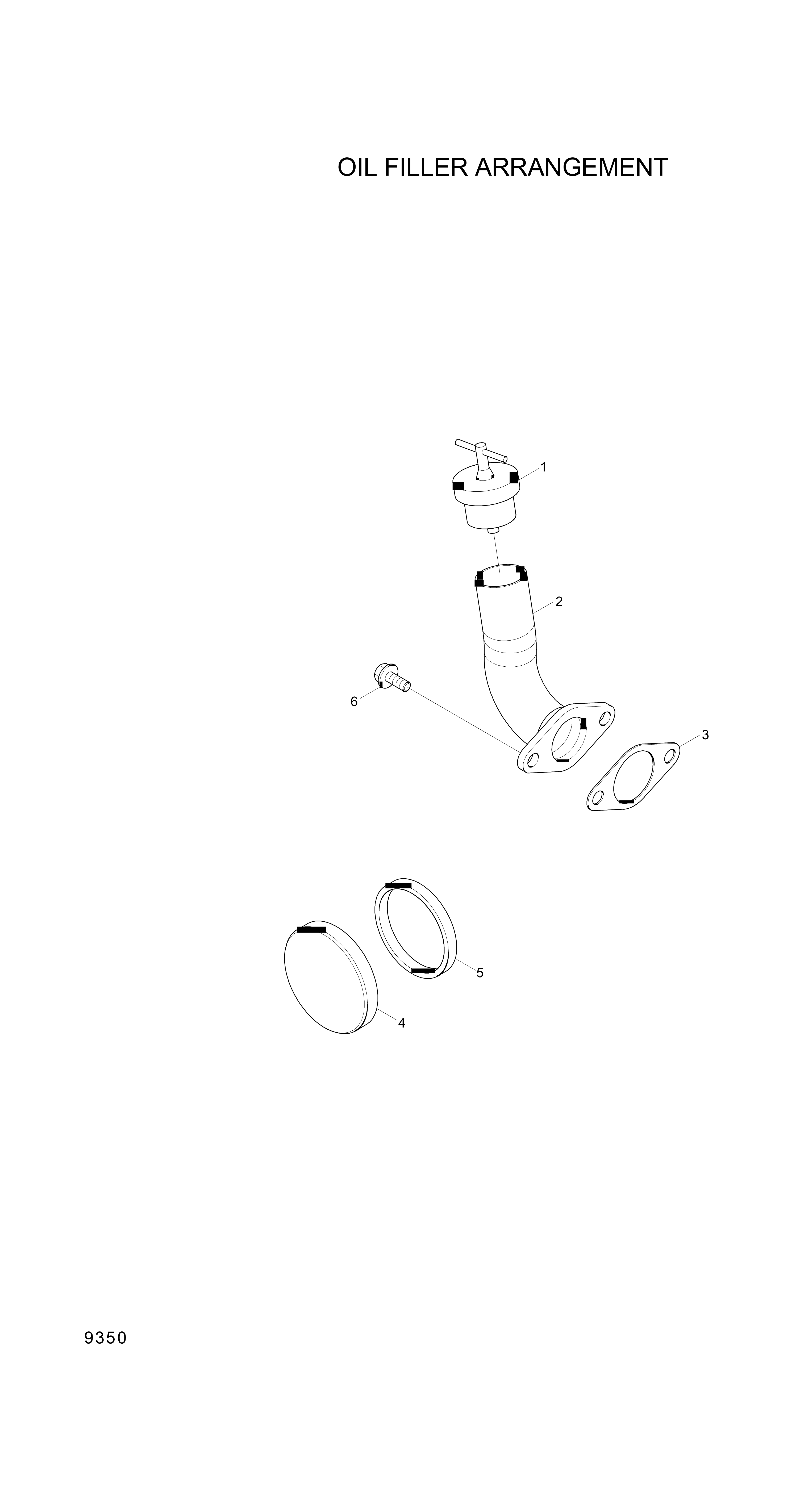 Technical drawing of Hyundai Construction Equipment YUBP-04897 GASKET with dimensions and layout (figure 2)
