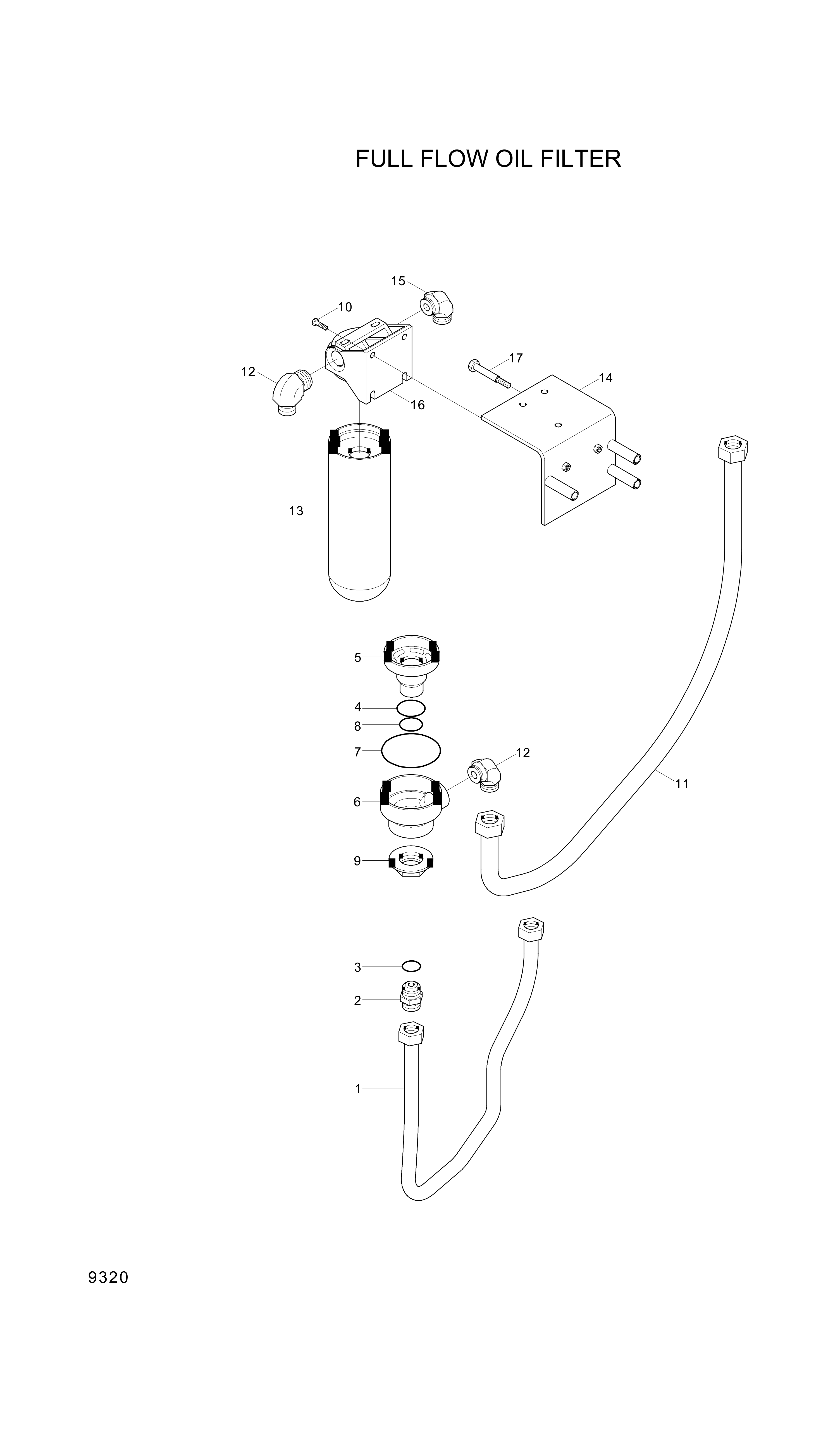 Technical drawing of Hyundai Construction Equipment YUBP-06798 SCREW-HEX with dimensions and layout (figure 2)