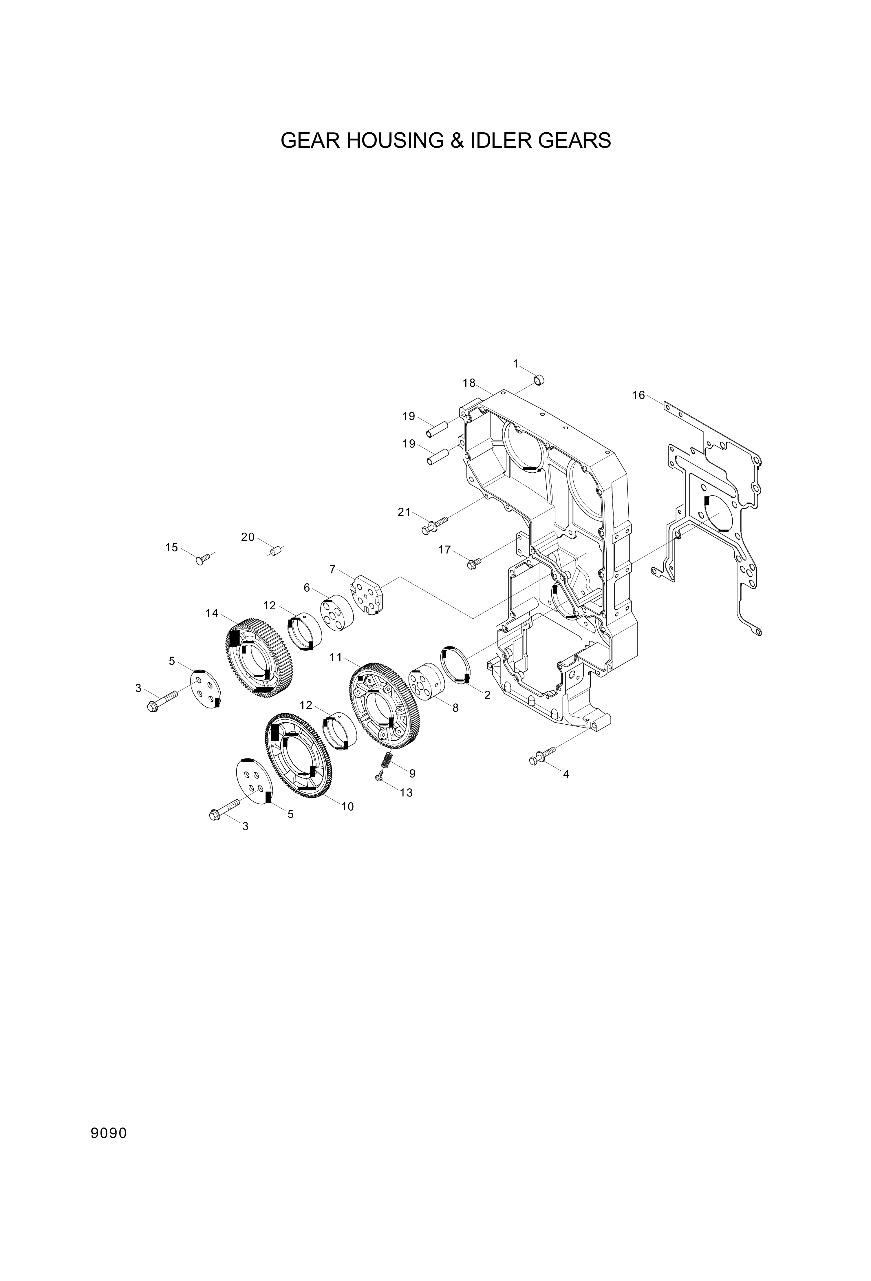 drawing for Hyundai Construction Equipment YUBP-05751 - SPACER-MOUNT