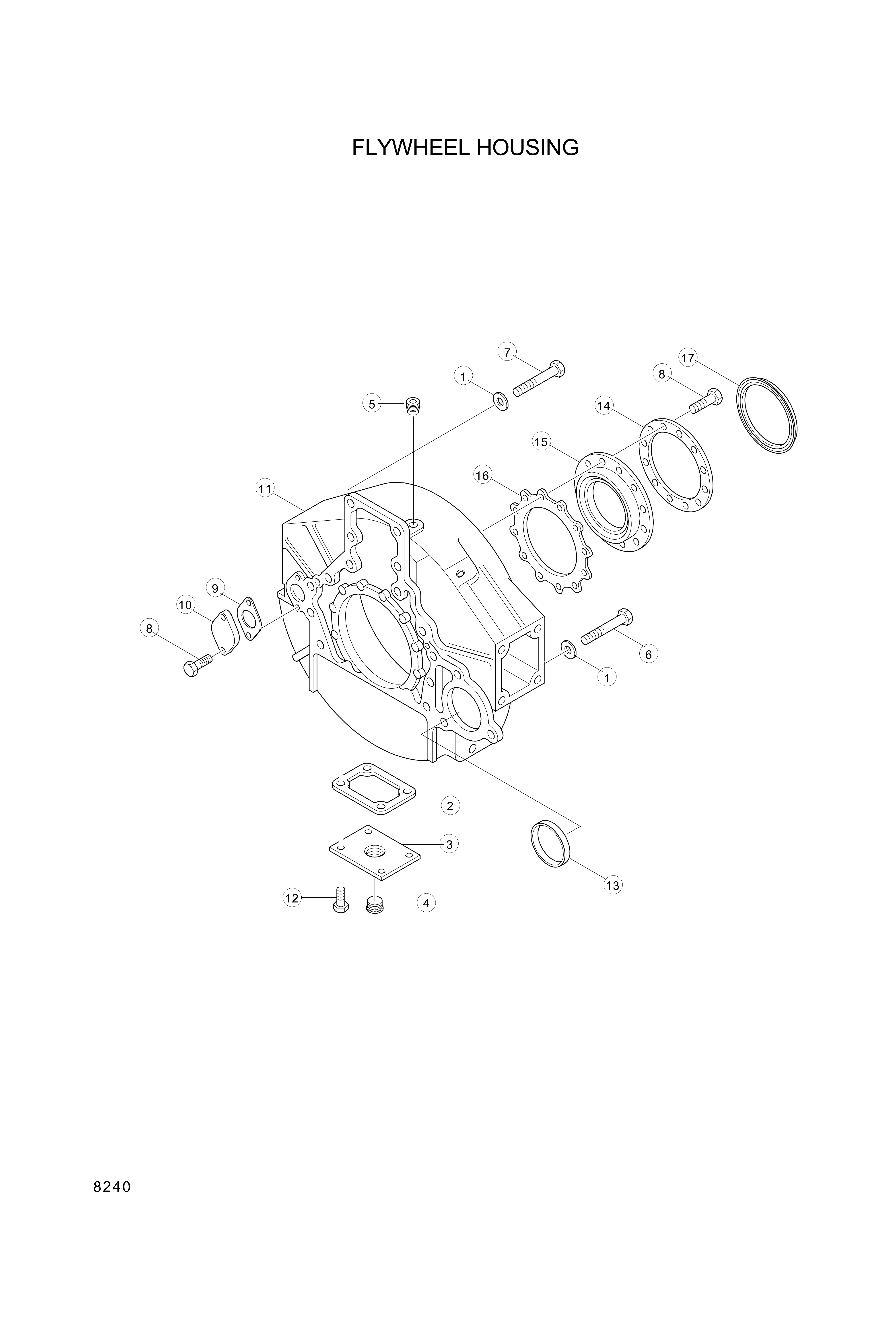 Technical drawing of Hyundai Construction Equipment YUBP-06867 SEAL-DUST with dimensions and layout (figure 5)