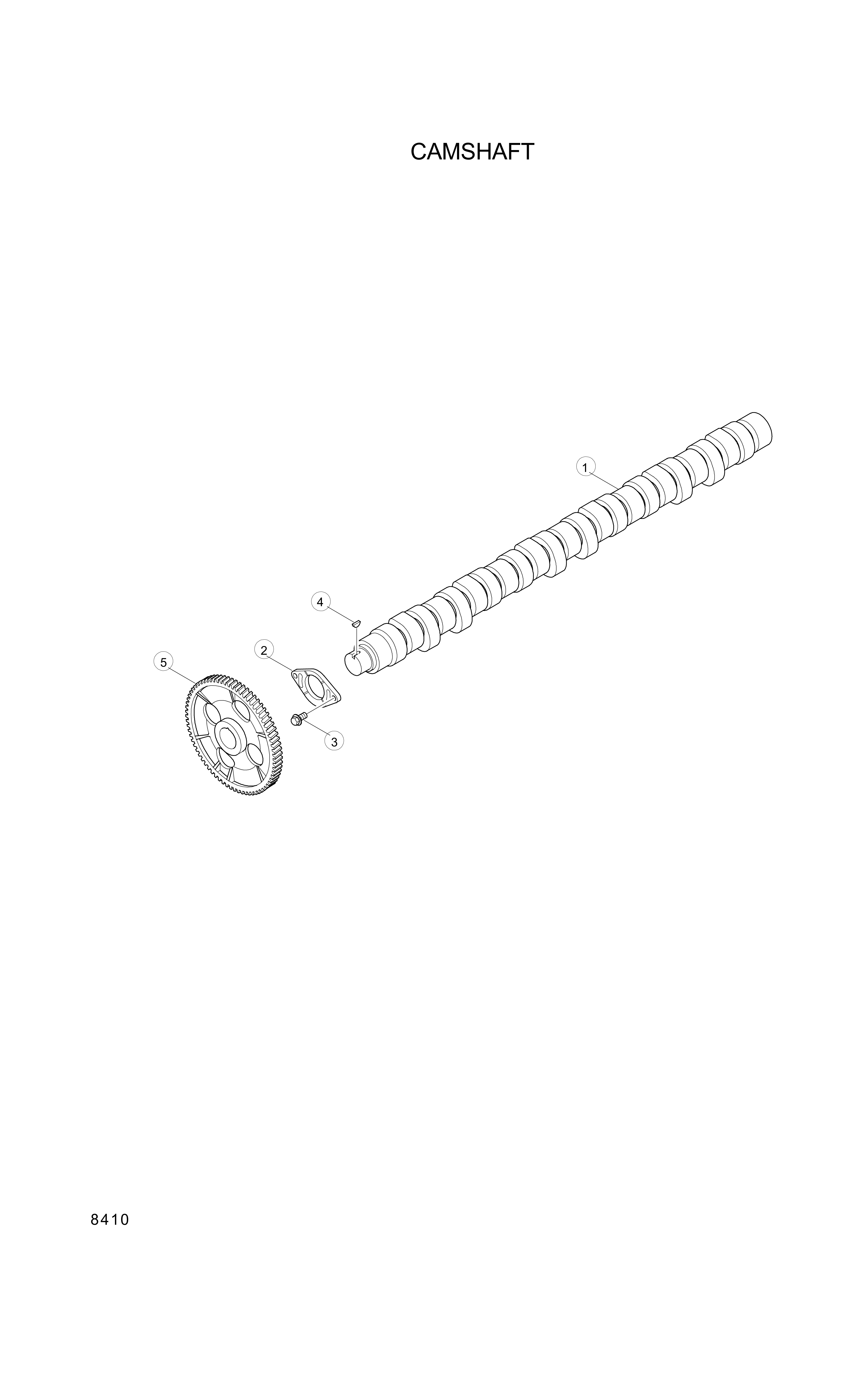 drawing for Hyundai Construction Equipment YUBP-04657 - CAMSHAFT