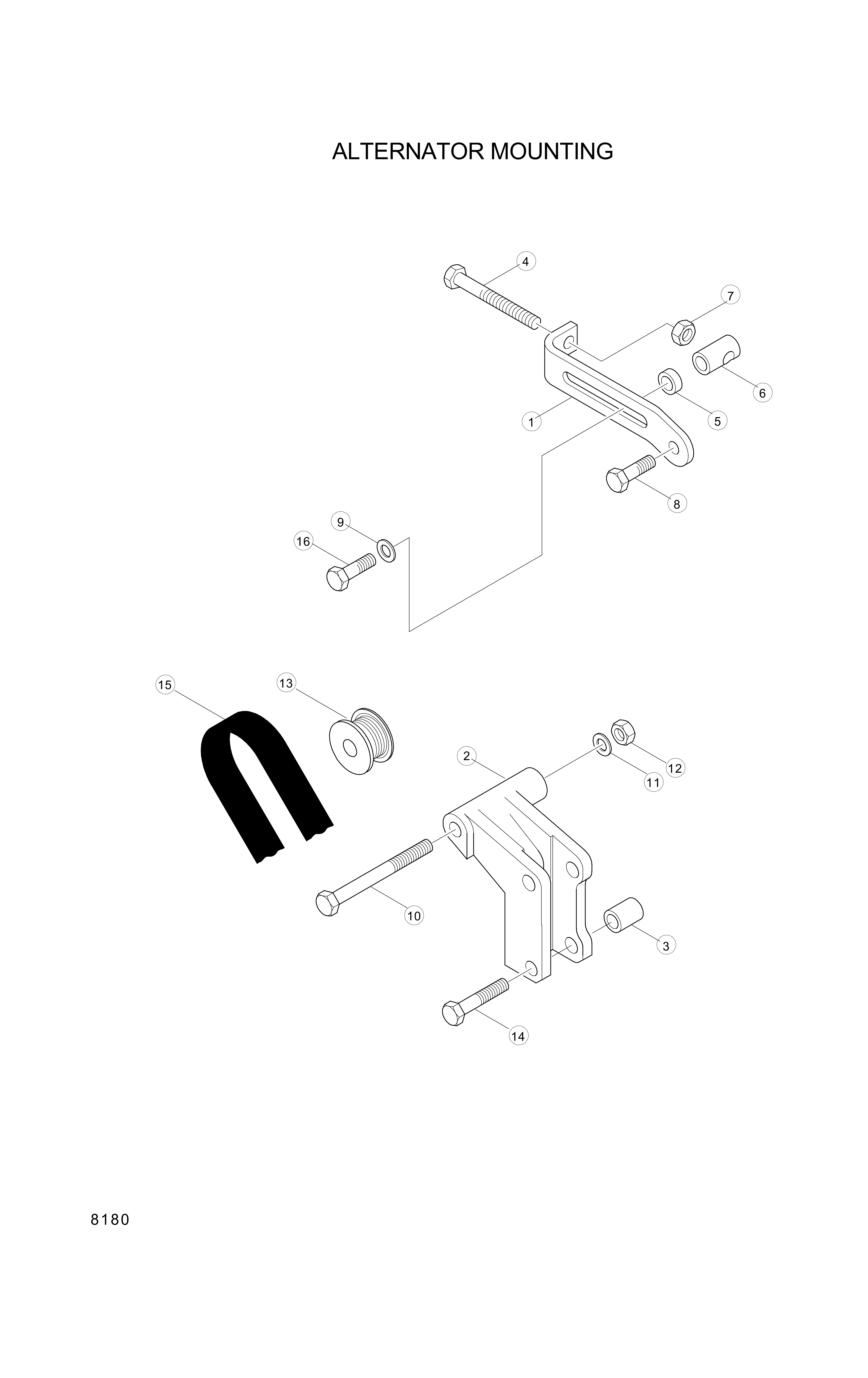 Technical drawing of Hyundai Construction Equipment YUBP-05286 SCREW-HEX with dimensions and layout (figure 5)