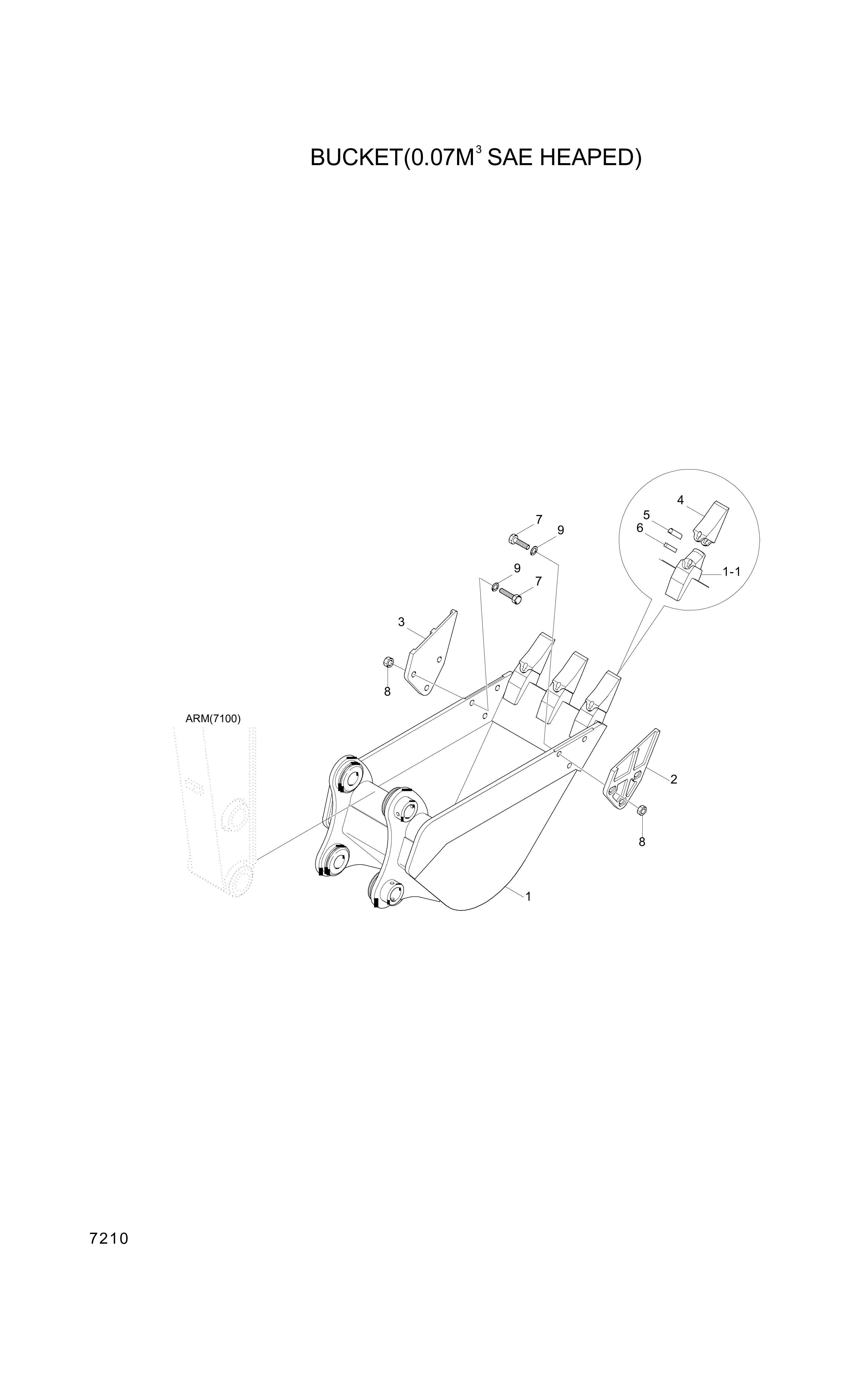 drawing for Hyundai Construction Equipment 61M8-39010GG - BUCKET