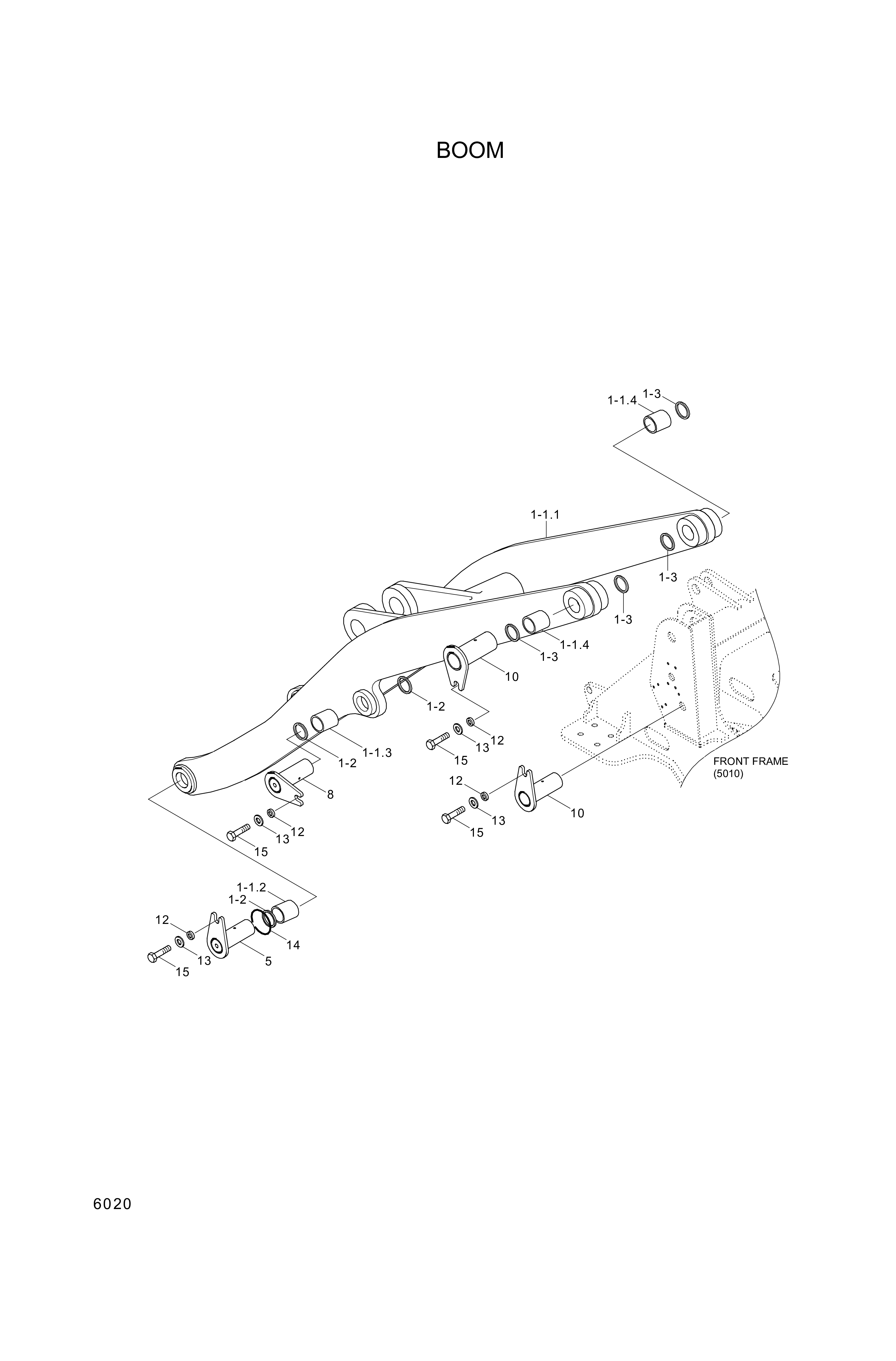 drawing for Hyundai Construction Equipment 61L9-10101 - BOOM ASSY