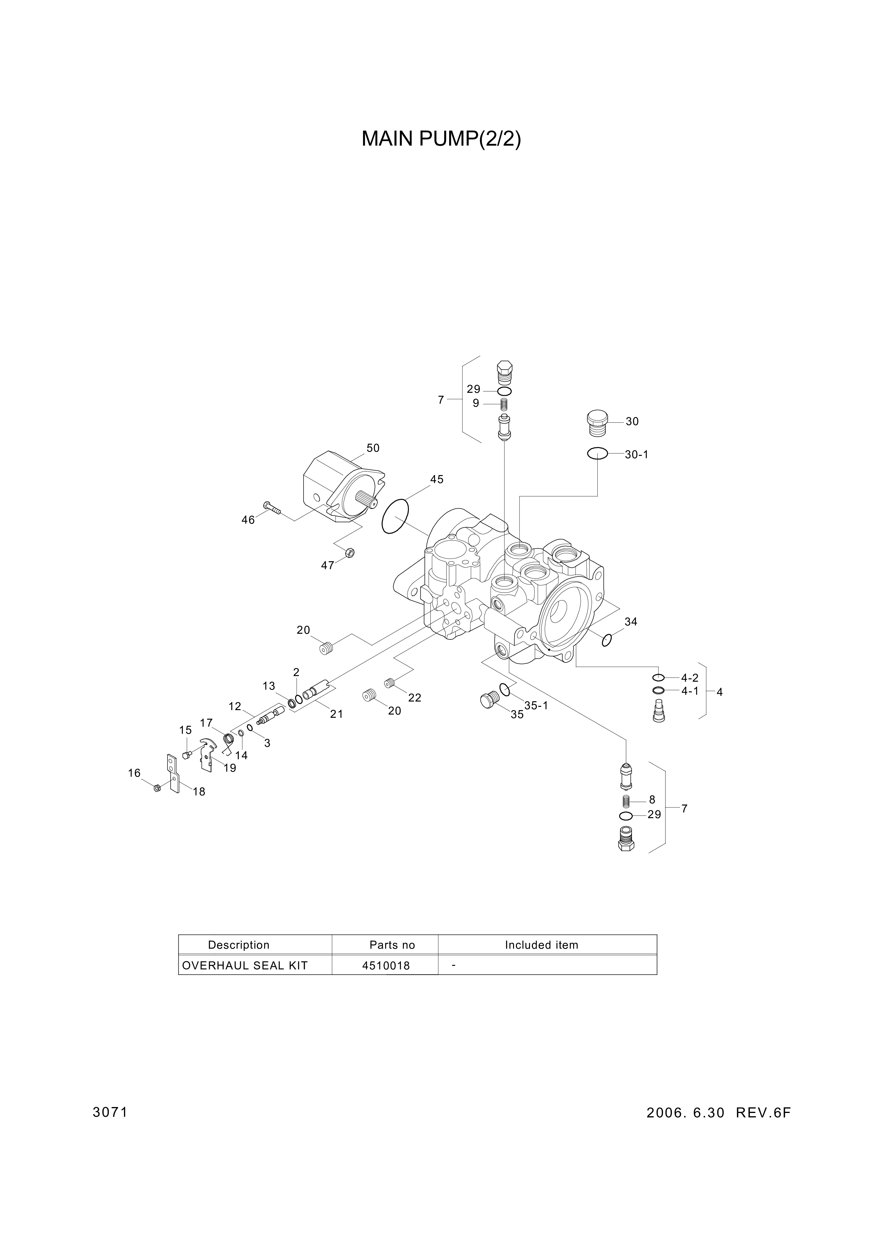 drawing for Hyundai Construction Equipment YUBS-00774 - PUMP ASSY-GEAR