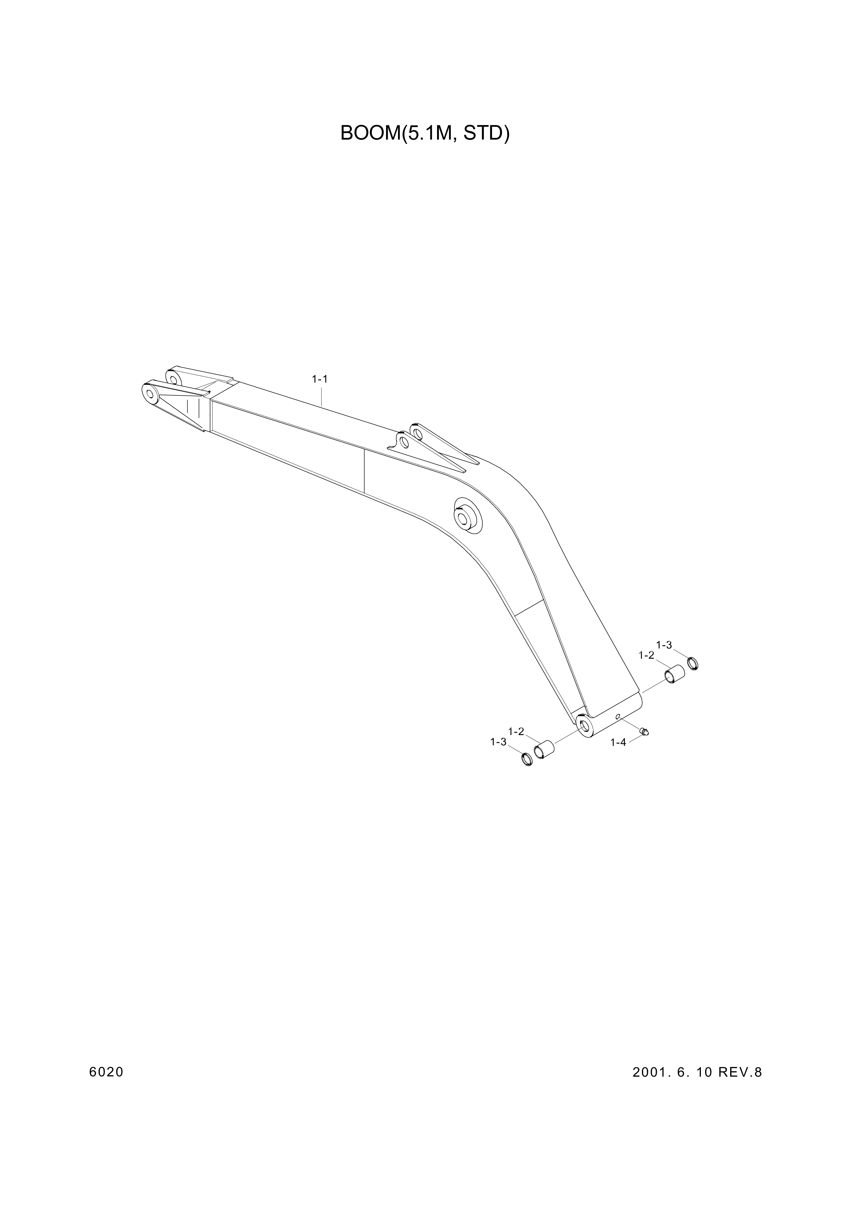 drawing for Hyundai Construction Equipment 61EG-10010 - BODY-BOOM