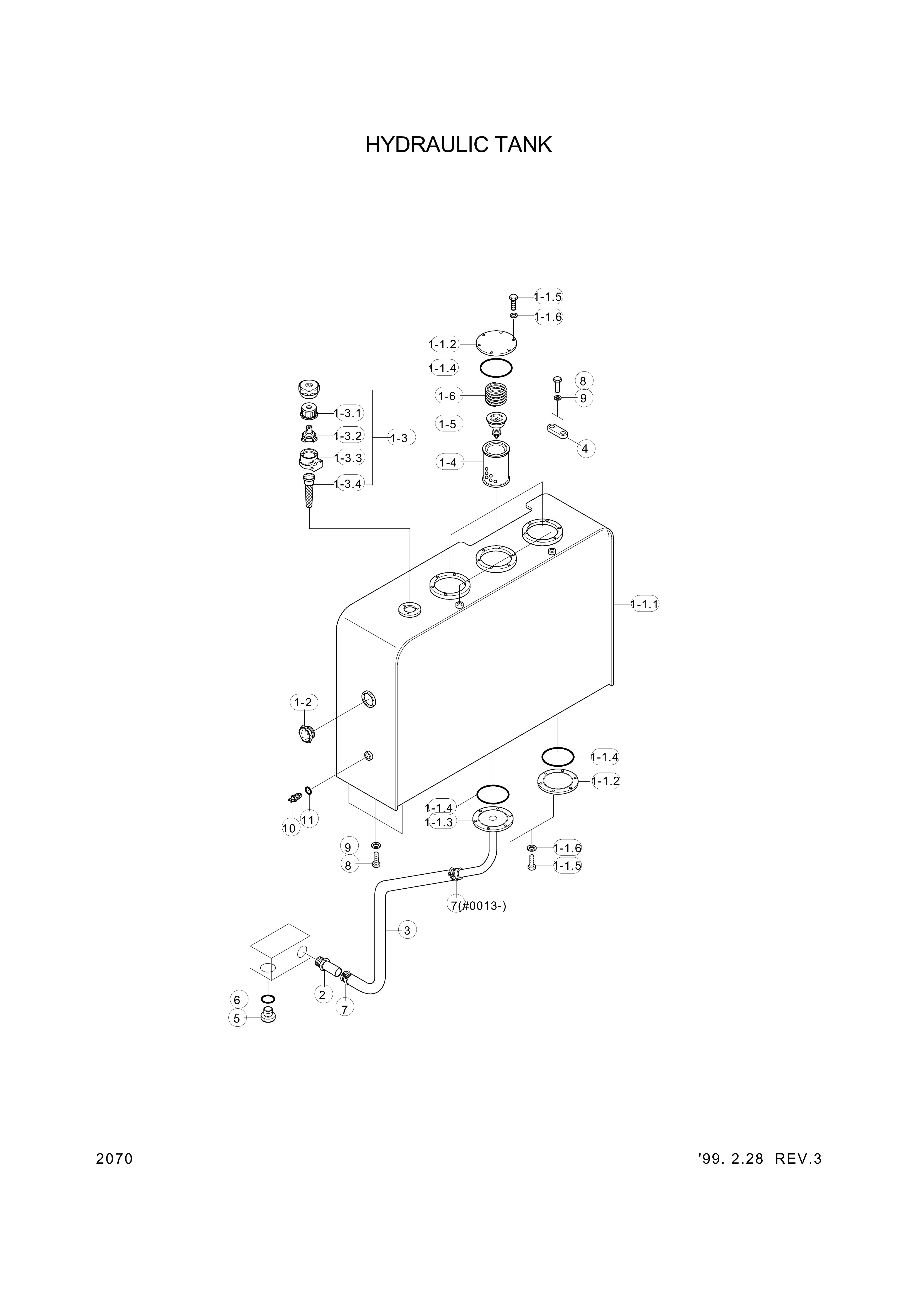Technical drawing of Hyundai Construction Equipment 31L7-60220 CLAMP-HOSE with dimensions and layout