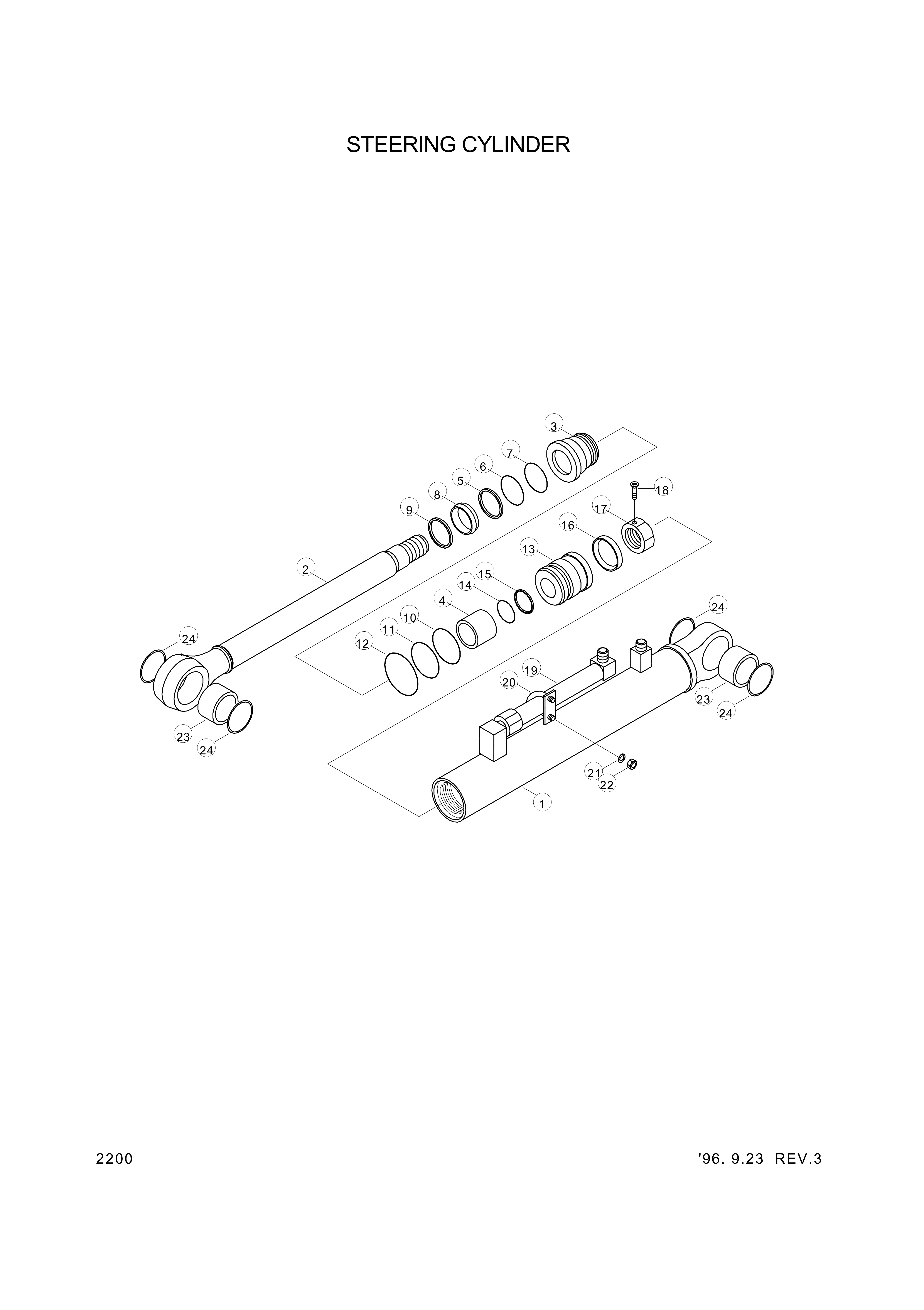 drawing for Hyundai Construction Equipment 31Y2-02650S - ROD ASSY-PISTON &BUSH