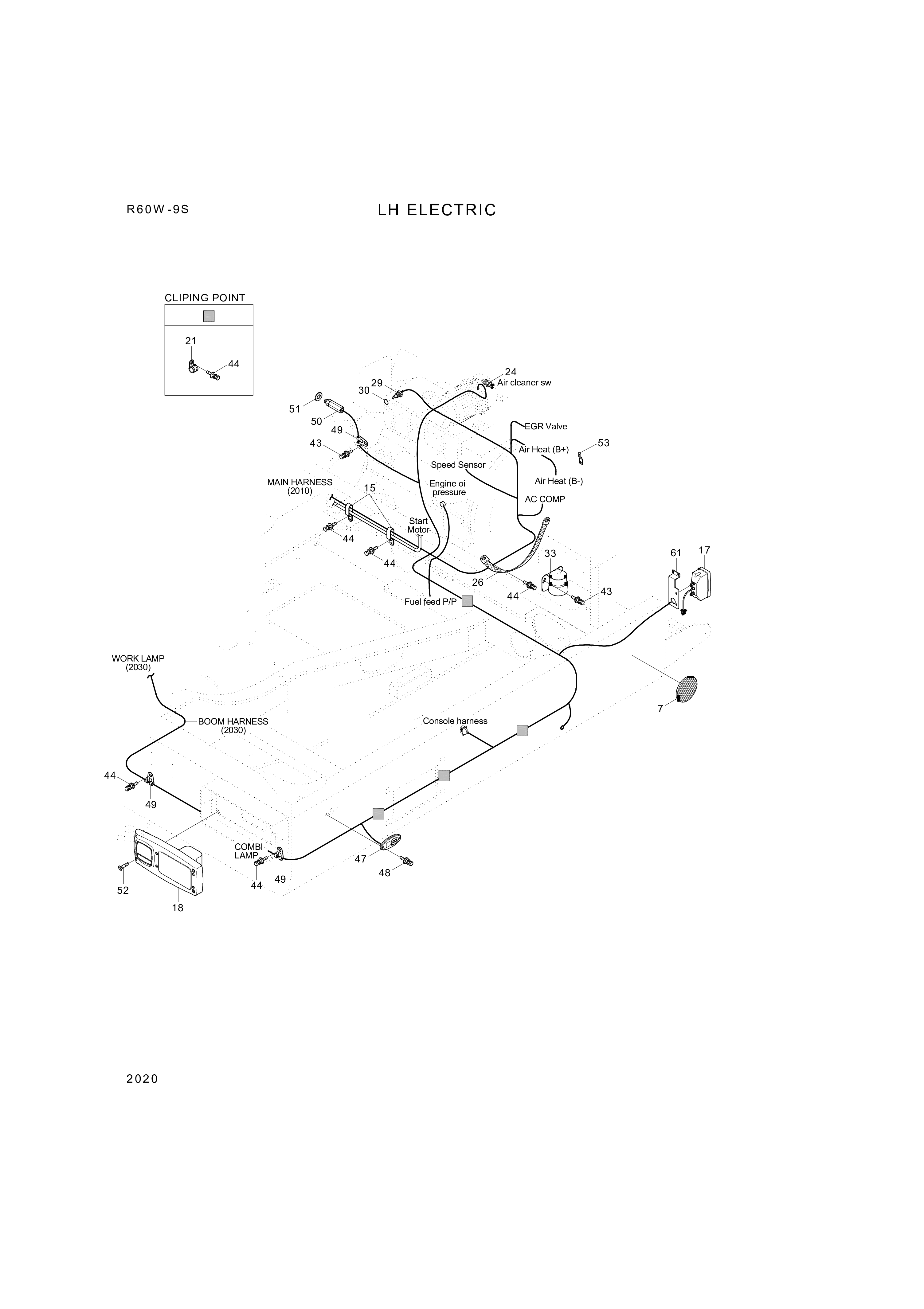 Technical drawing of Hyundai Construction Equipment S141-030156 BOLT-FLAT with dimensions and layout (figure 5)