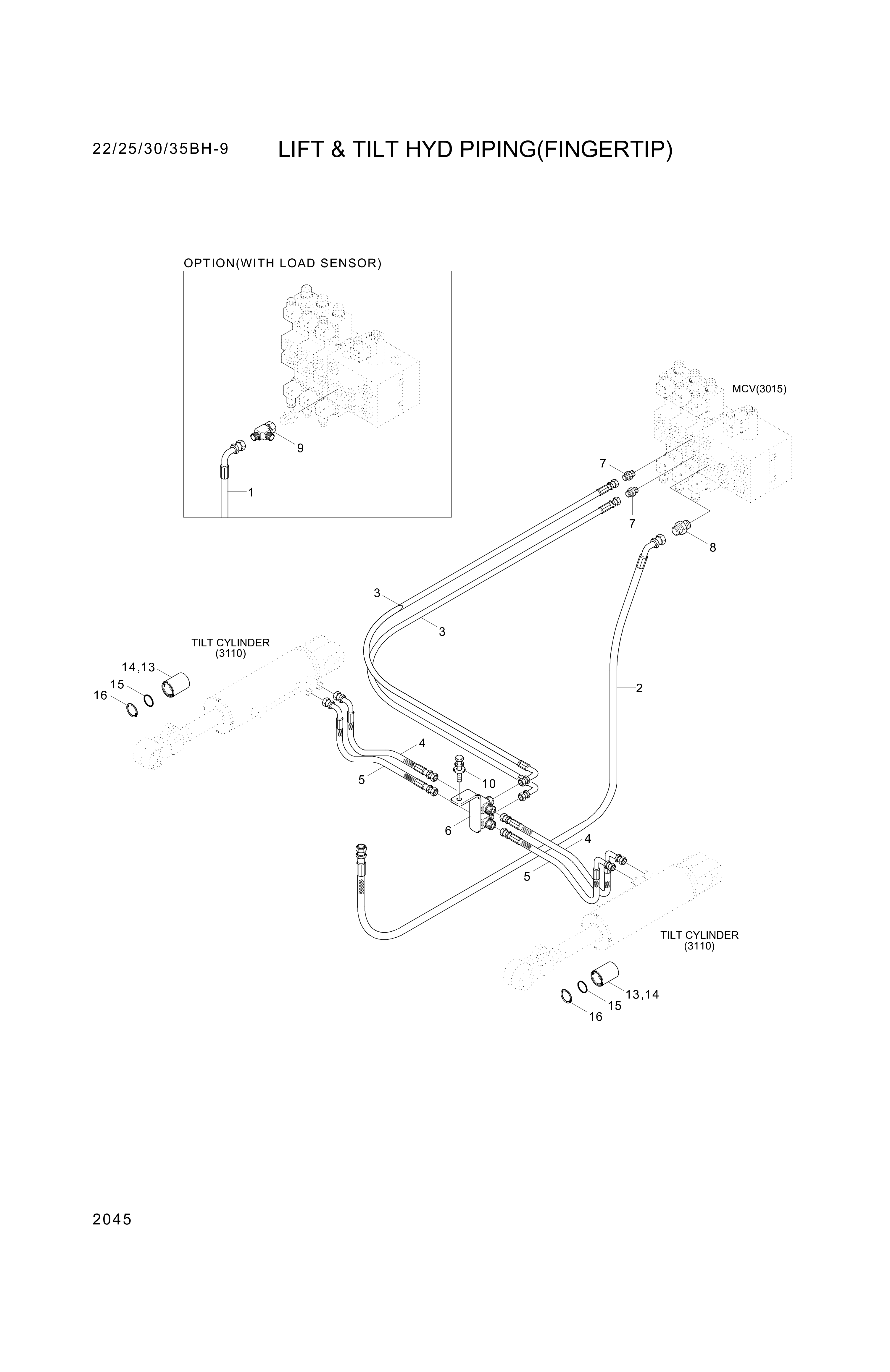 drawing for Hyundai Construction Equipment P933-085023 - HOSE ASSY-ORFS&THD