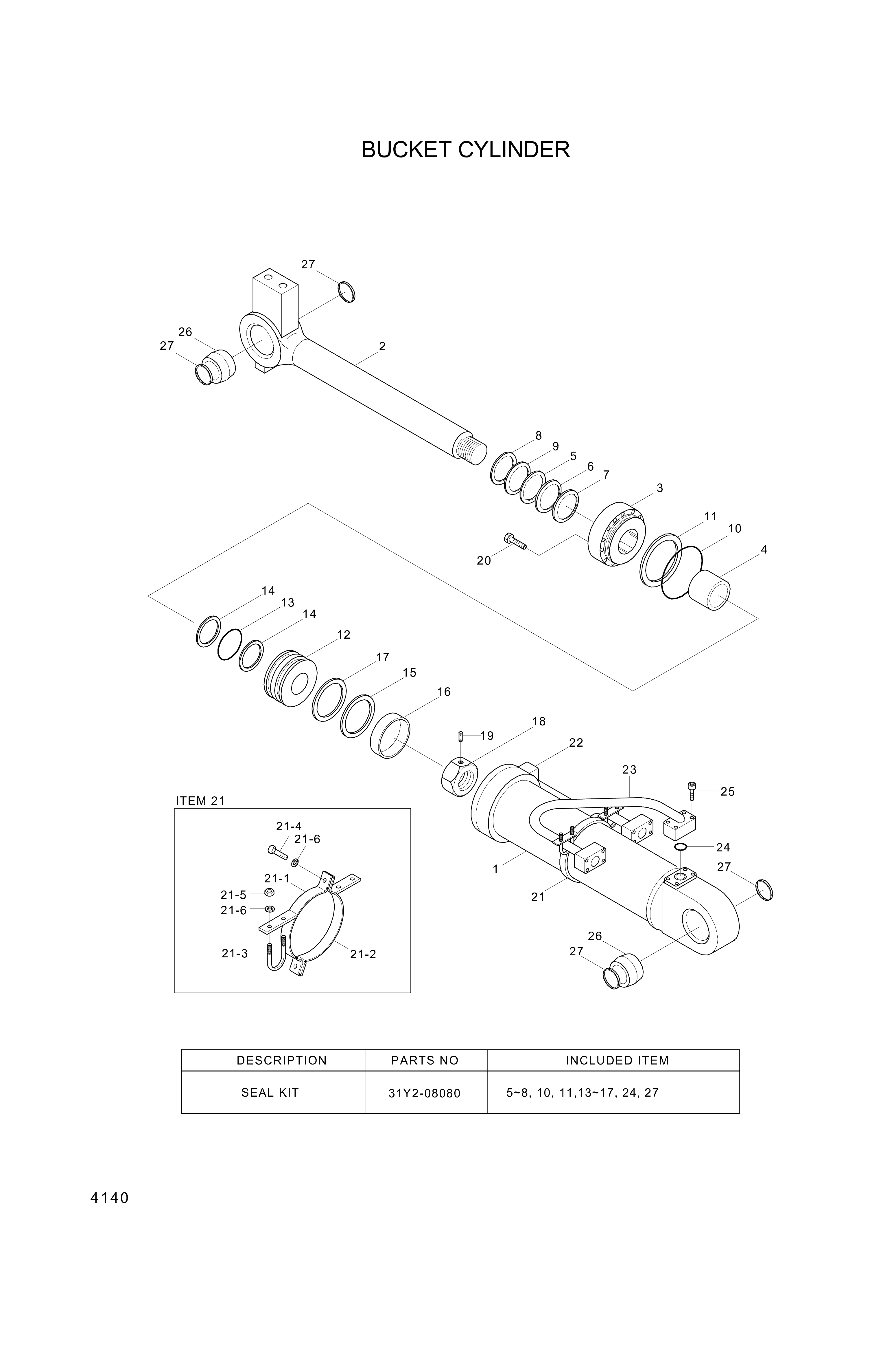 drawing for Hyundai Construction Equipment S017-100554 - BOLT-HEX